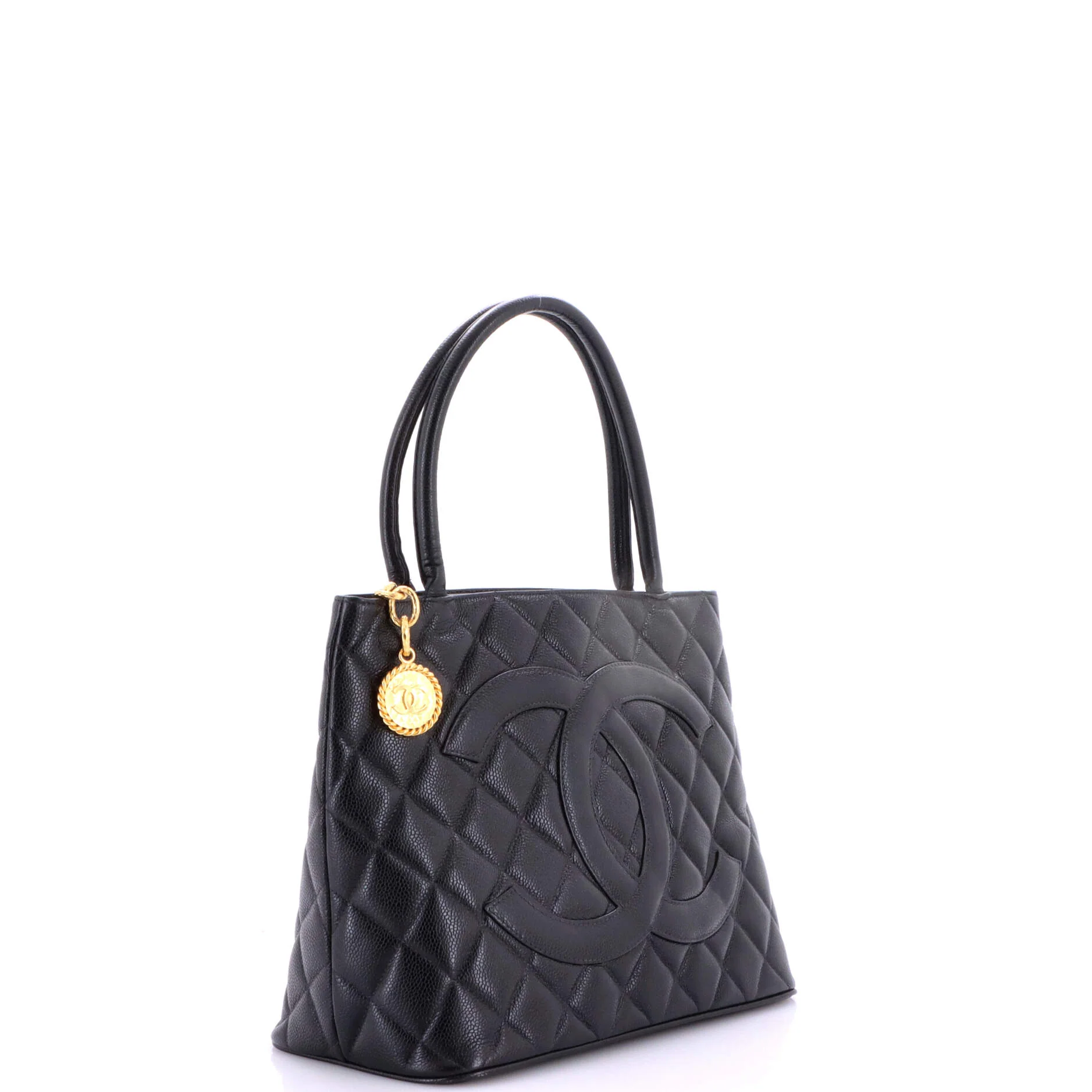 Medallion Tote Quilted Caviar - Image 3
