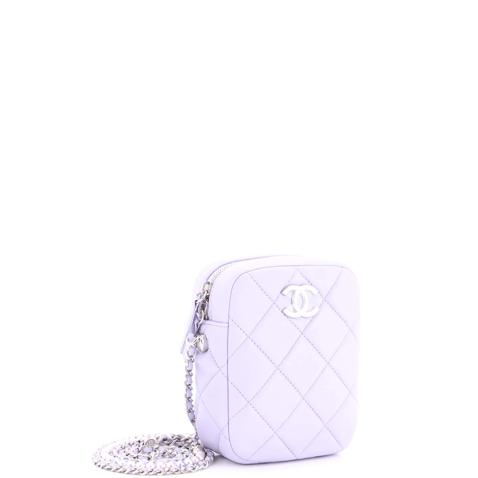 My Perfect Adjustable Chain Crossbody Bag Quilted Lambskin with Iridescent Pearls Small - Image 2