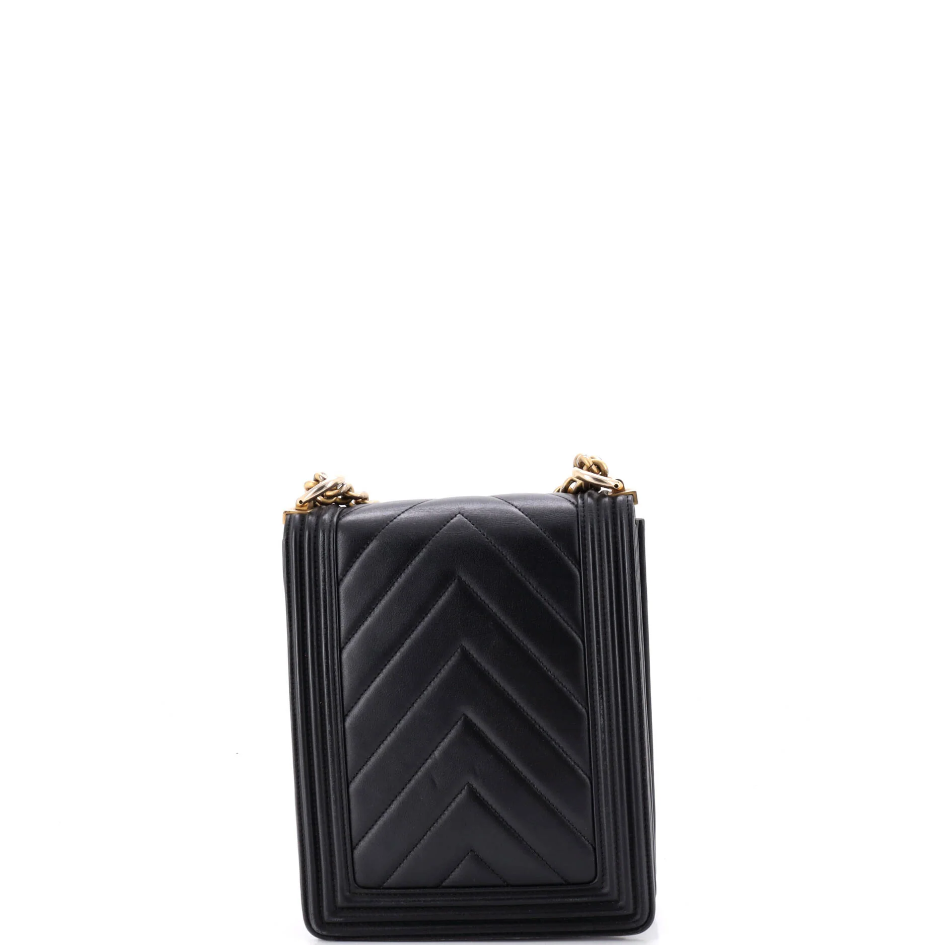 North South Boy Flap Bag Chevron Lambskin Small - Image 3