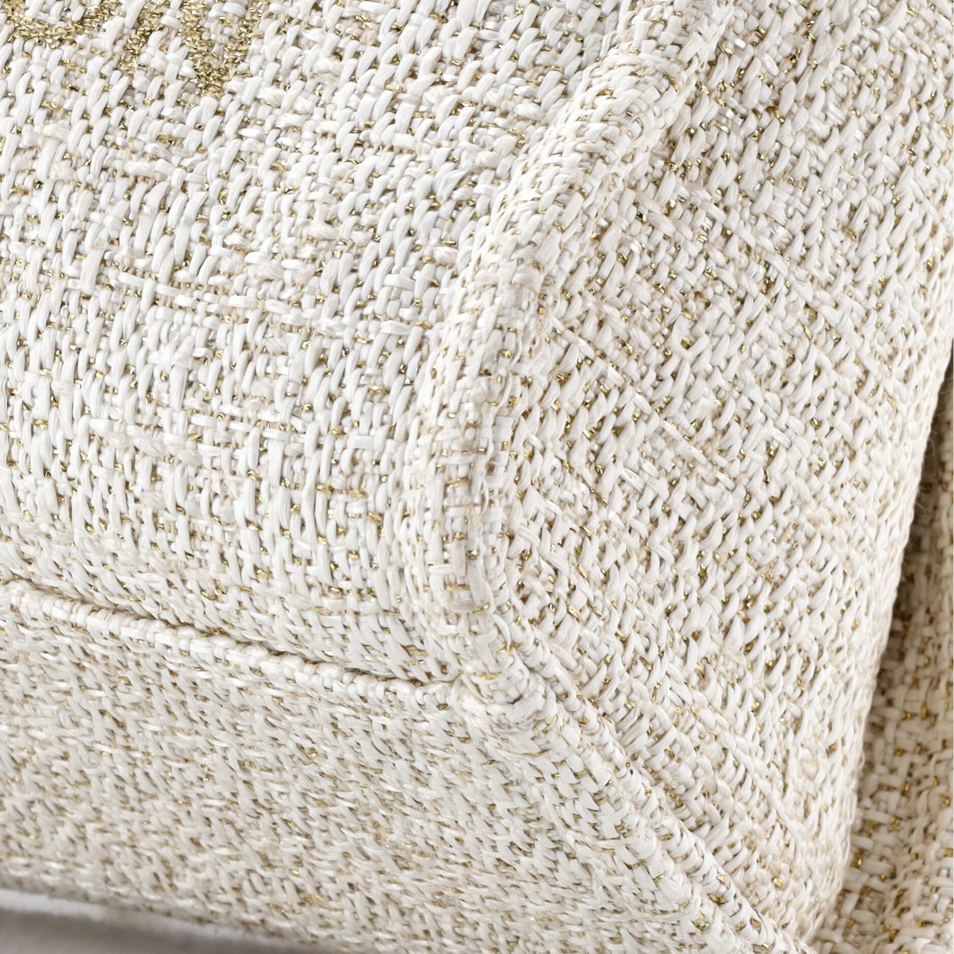 North South Deauville Tote Raffia with Glitter Detail Small - Image 6