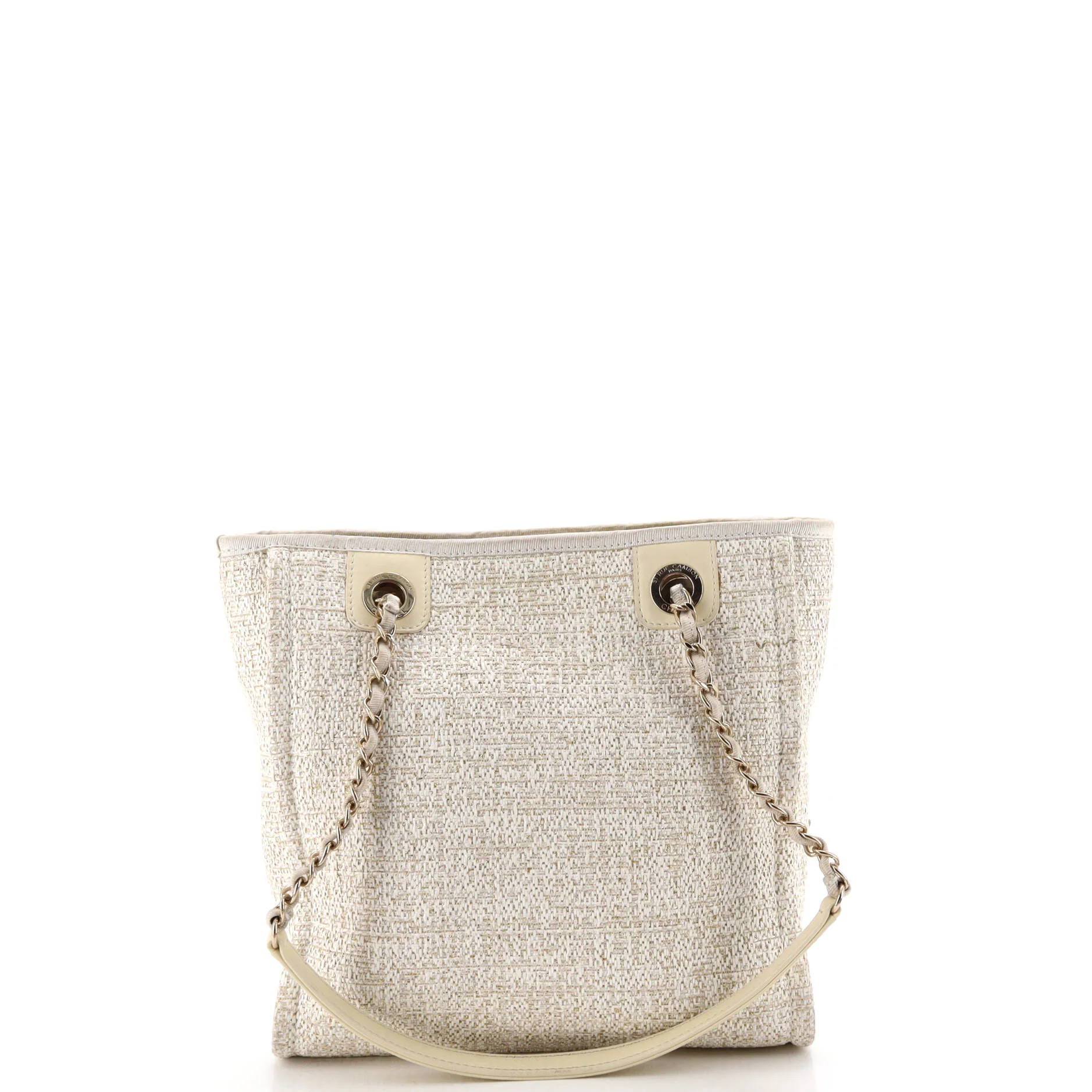 North South Deauville Tote Raffia with Glitter Detail Small - Image 4