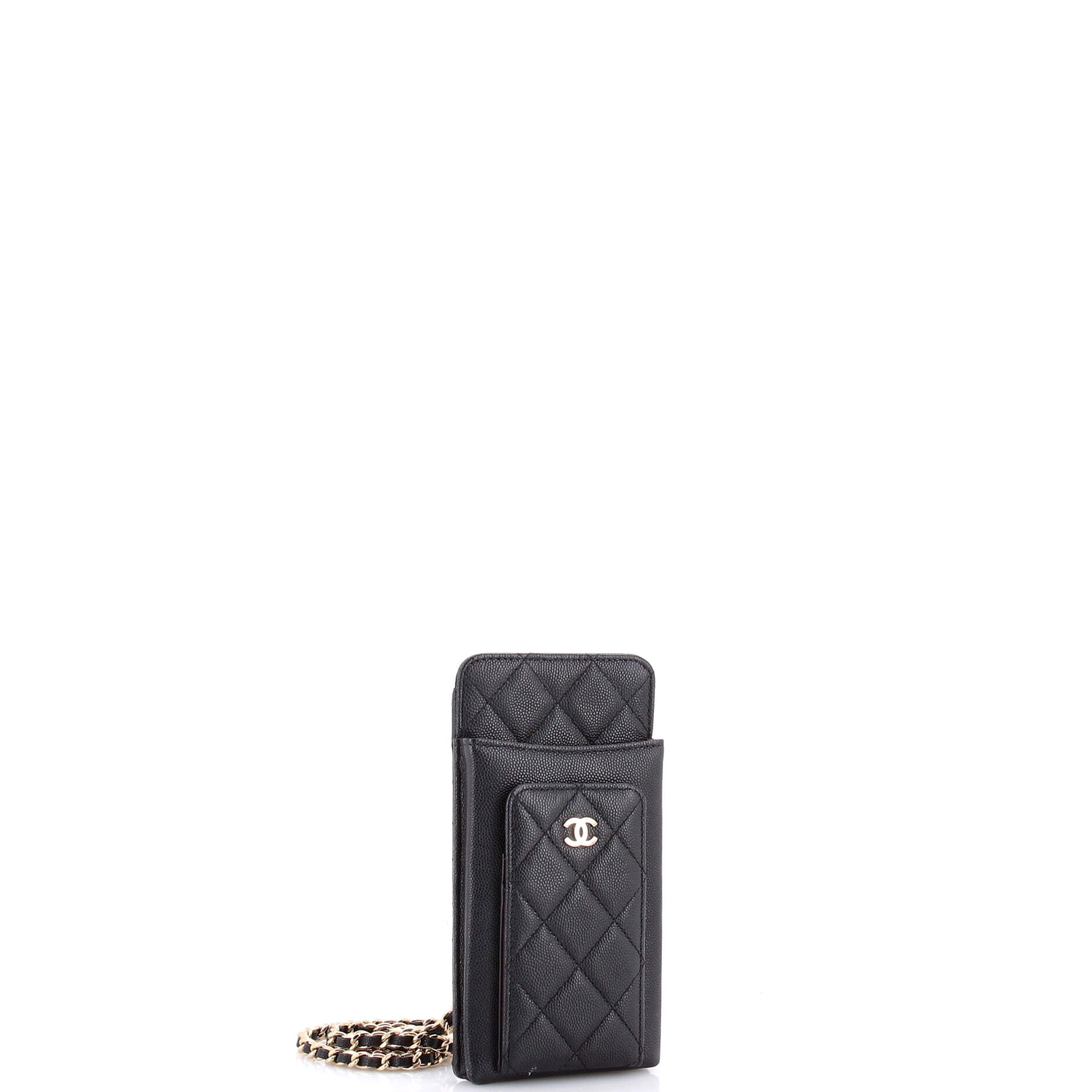 O Phone Holder Crossbody Bag Quilted Caviar - Image 2