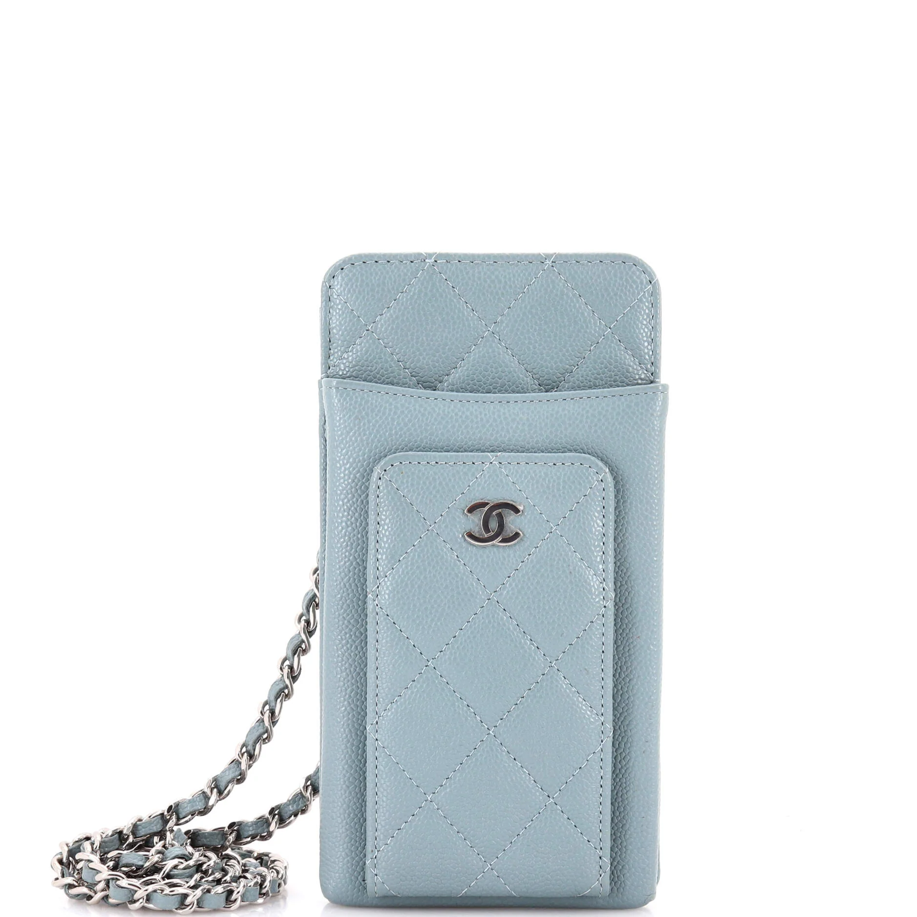 O Phone Holder Crossbody Bag Quilted Caviar