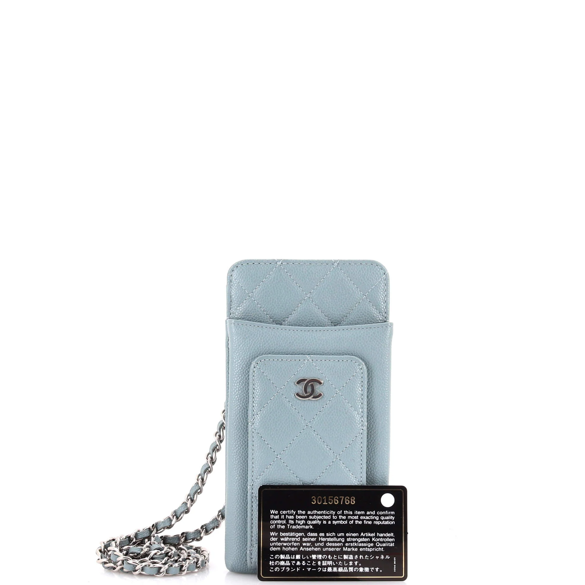 O Phone Holder Crossbody Bag Quilted Caviar - Image 2