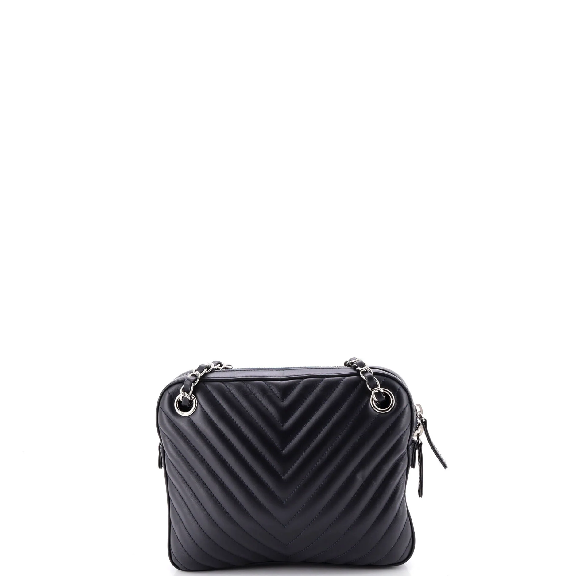 Paris-Hamburg Double Camera Case Bag Chevron and Diamond Quilted Calfskin Small - Image 4