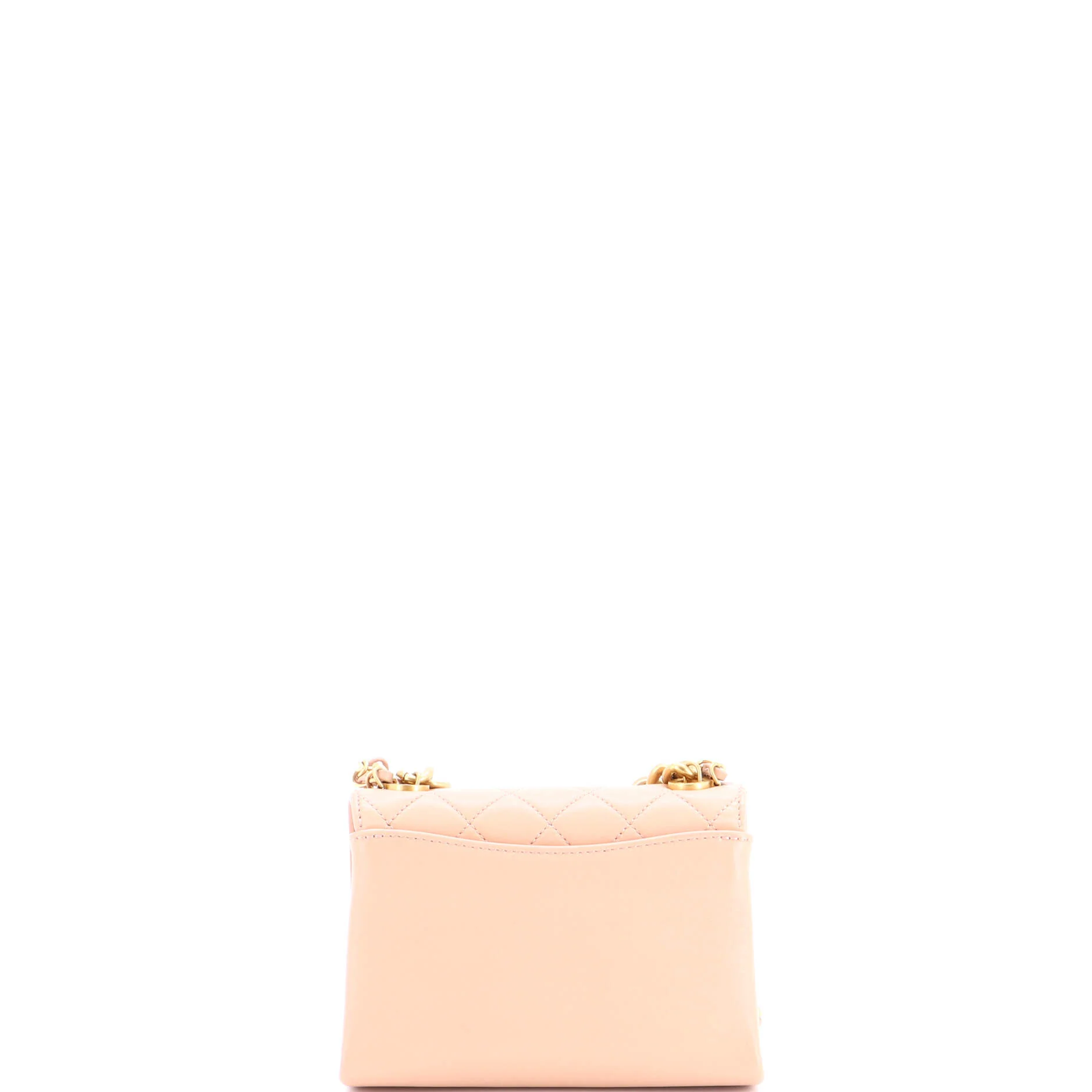 Pearl Boy Chain Flap Bag Quilted Calfskin Mini - Image 3