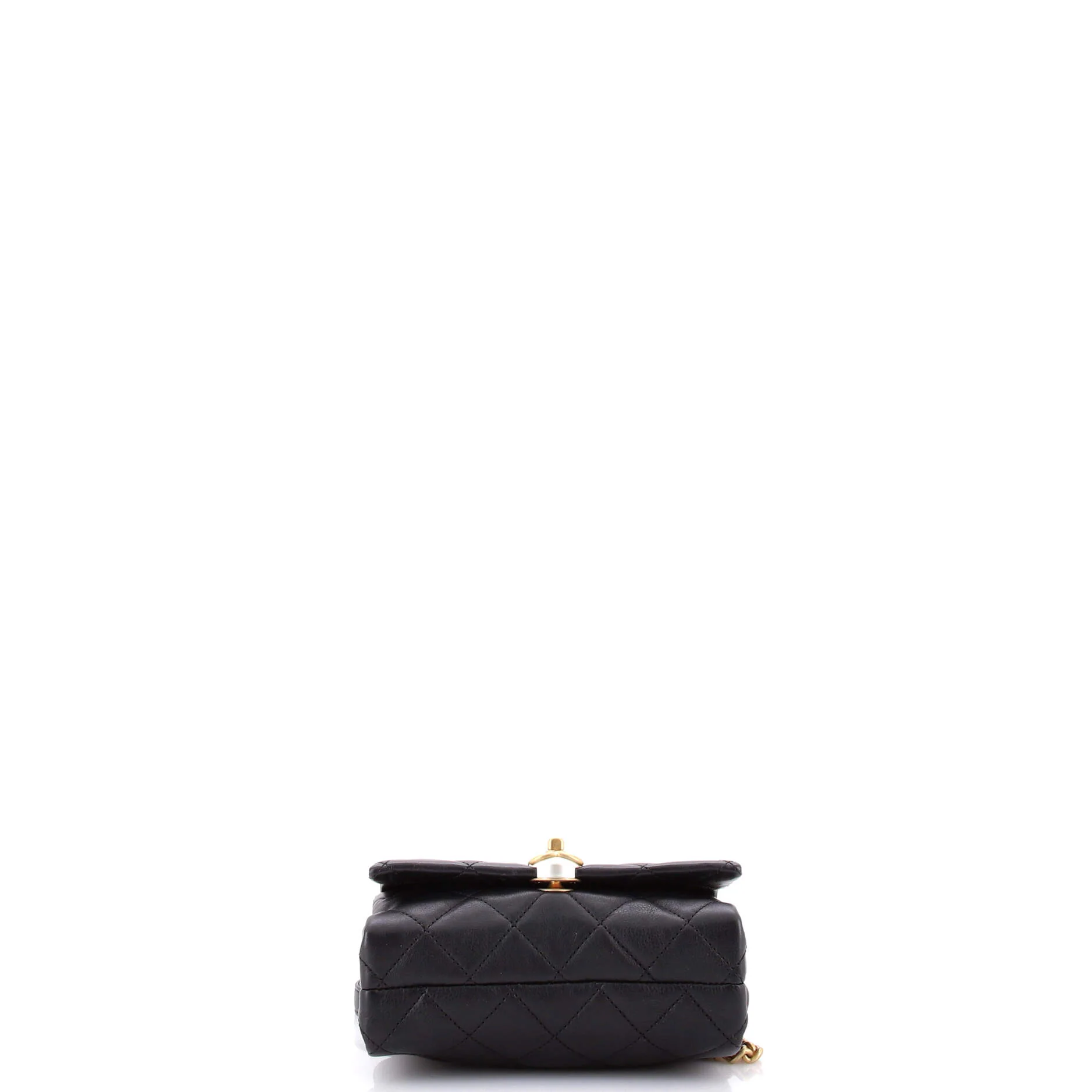Pearl CC Accordion Flap Bag Quilted Calfskin Mini - Image 4