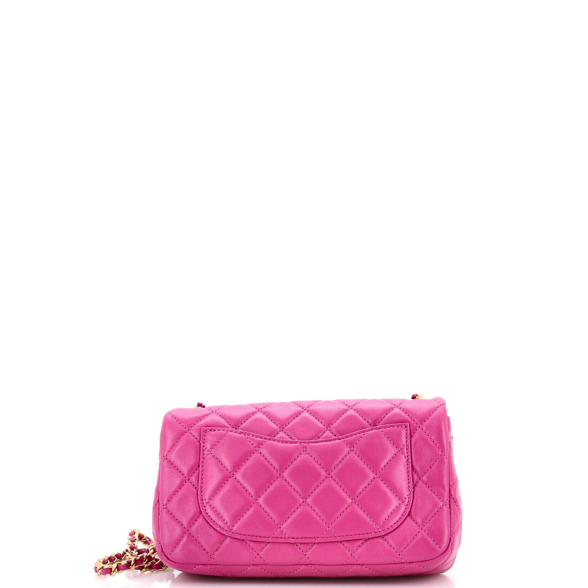 Pearl Crush Flap Bag Quilted Lambskin Mini - Image 3