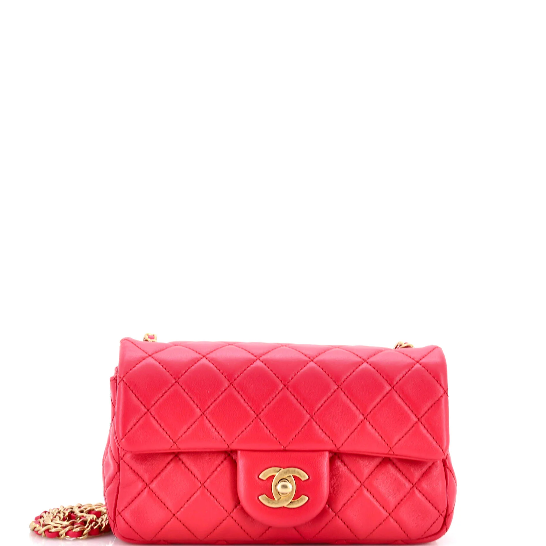 Pearl Crush Flap Bag Quilted Lambskin Mini