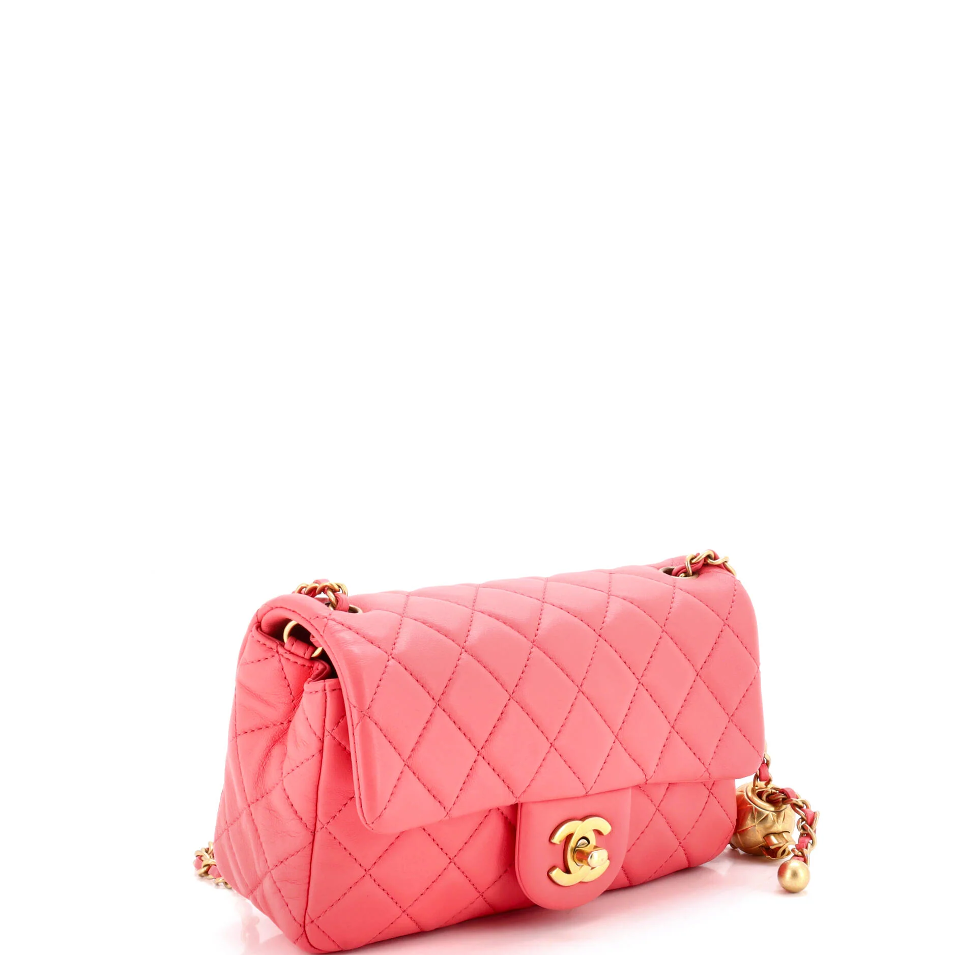 Pearl Crush Flap Bag Quilted Lambskin Mini - Image 2