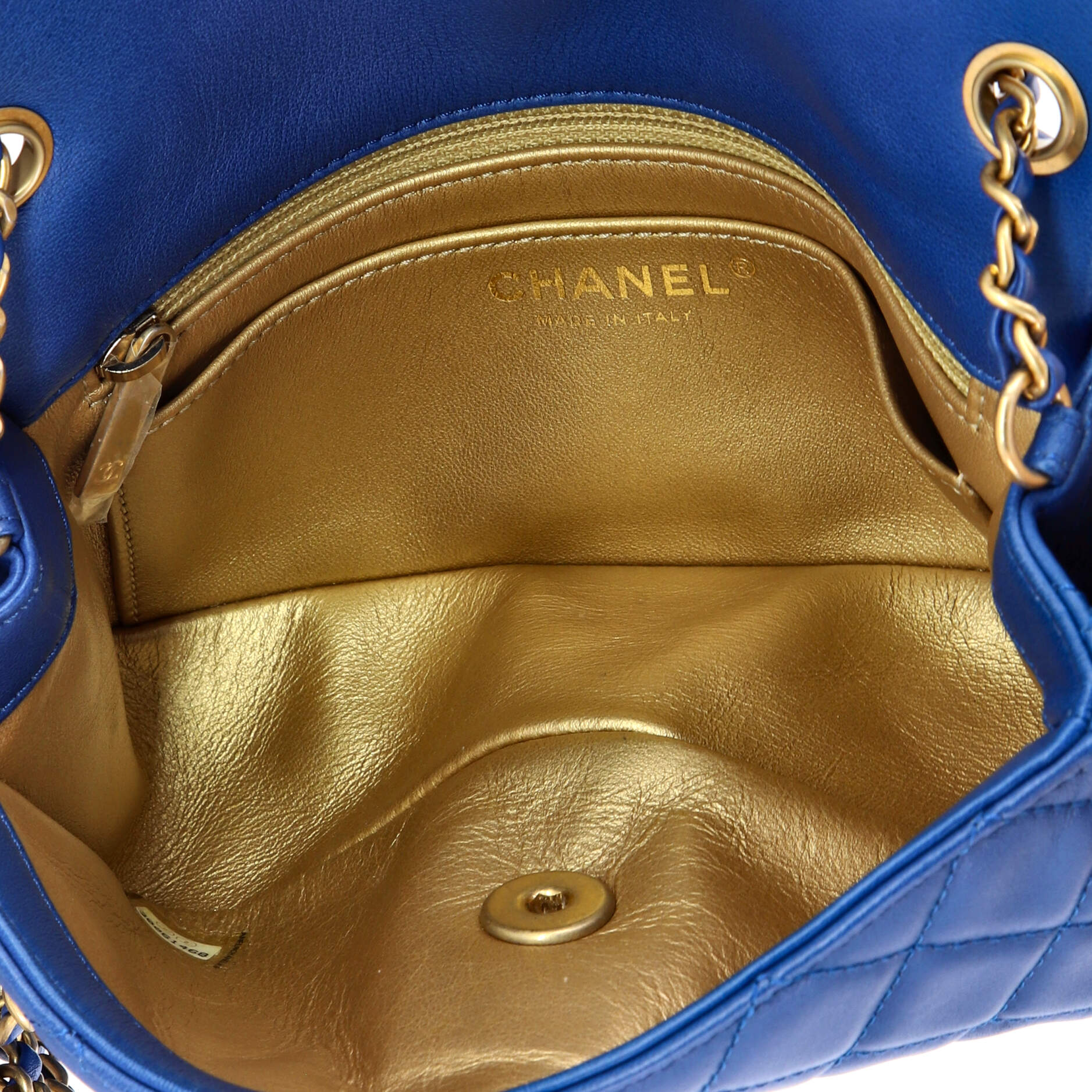 Pearl Crush Flap Bag Quilted Lambskin Mini - Image 5