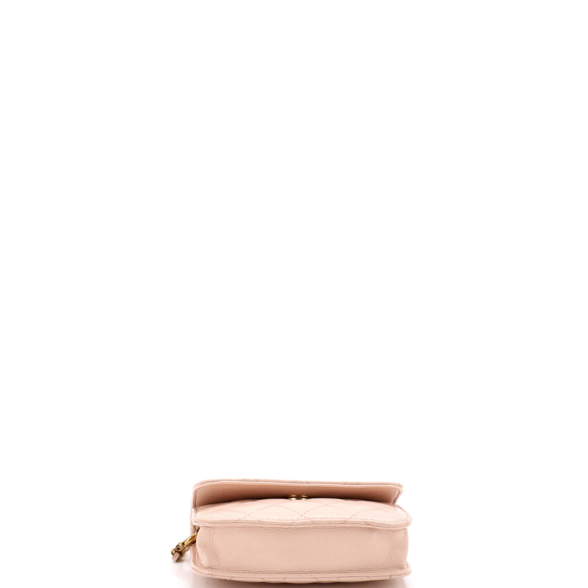 Pearl Crush Flap Clutch with Chain Quilted Lambskin Mini - Image 4