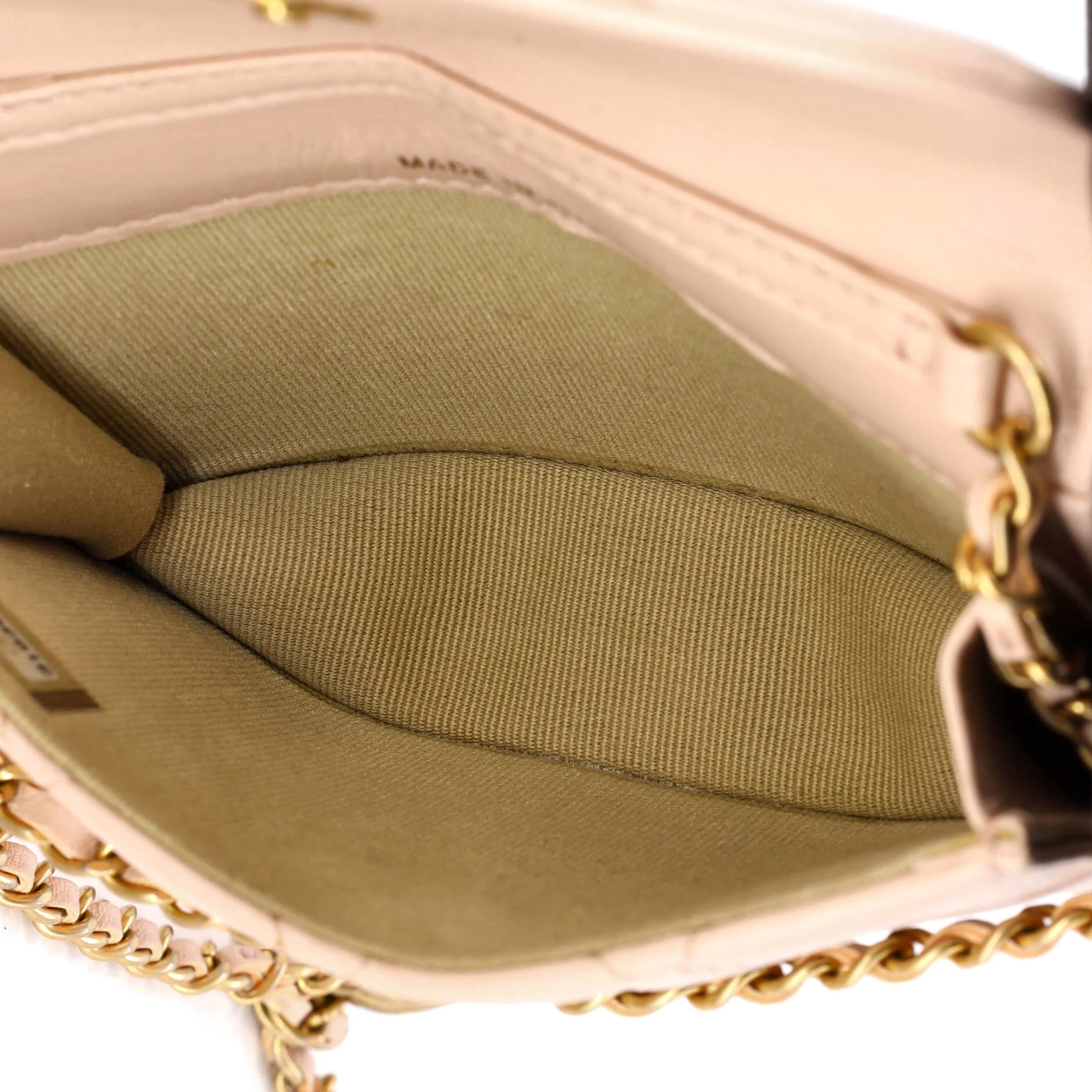 Pearl Crush Flap Clutch with Chain Quilted Lambskin Mini - Image 5