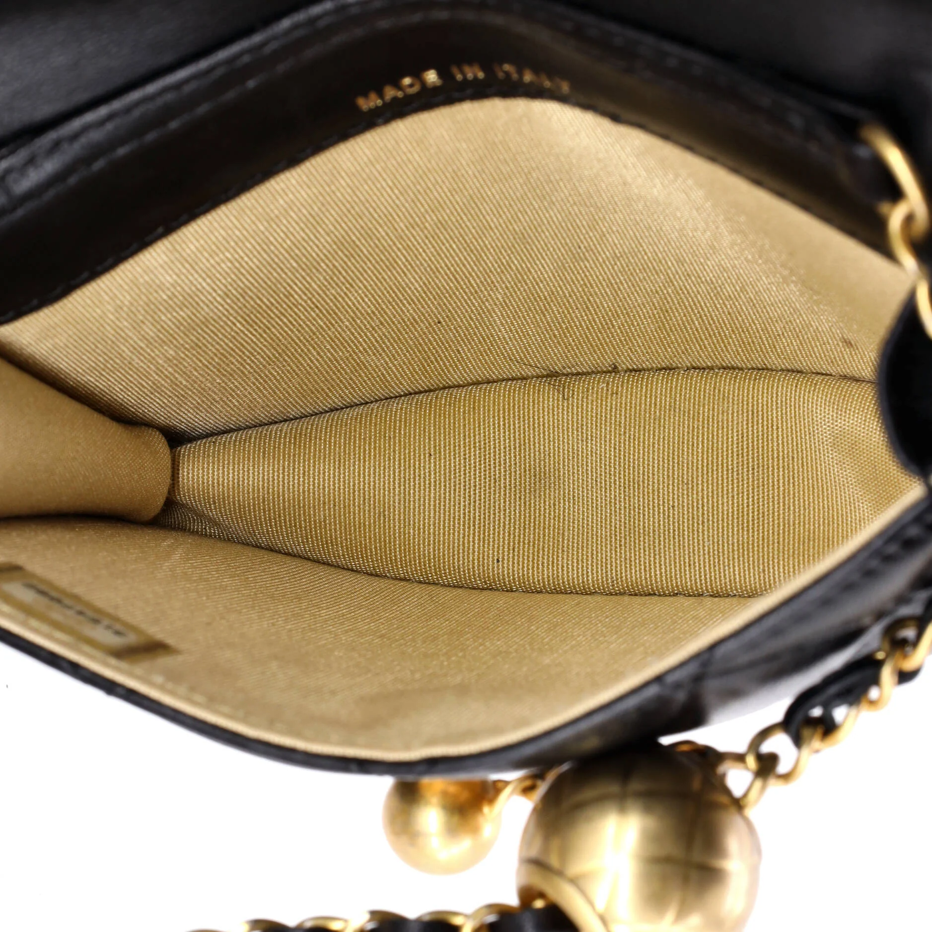 Pearl Crush Flap Clutch with Chain Quilted Lambskin Mini - Image 6