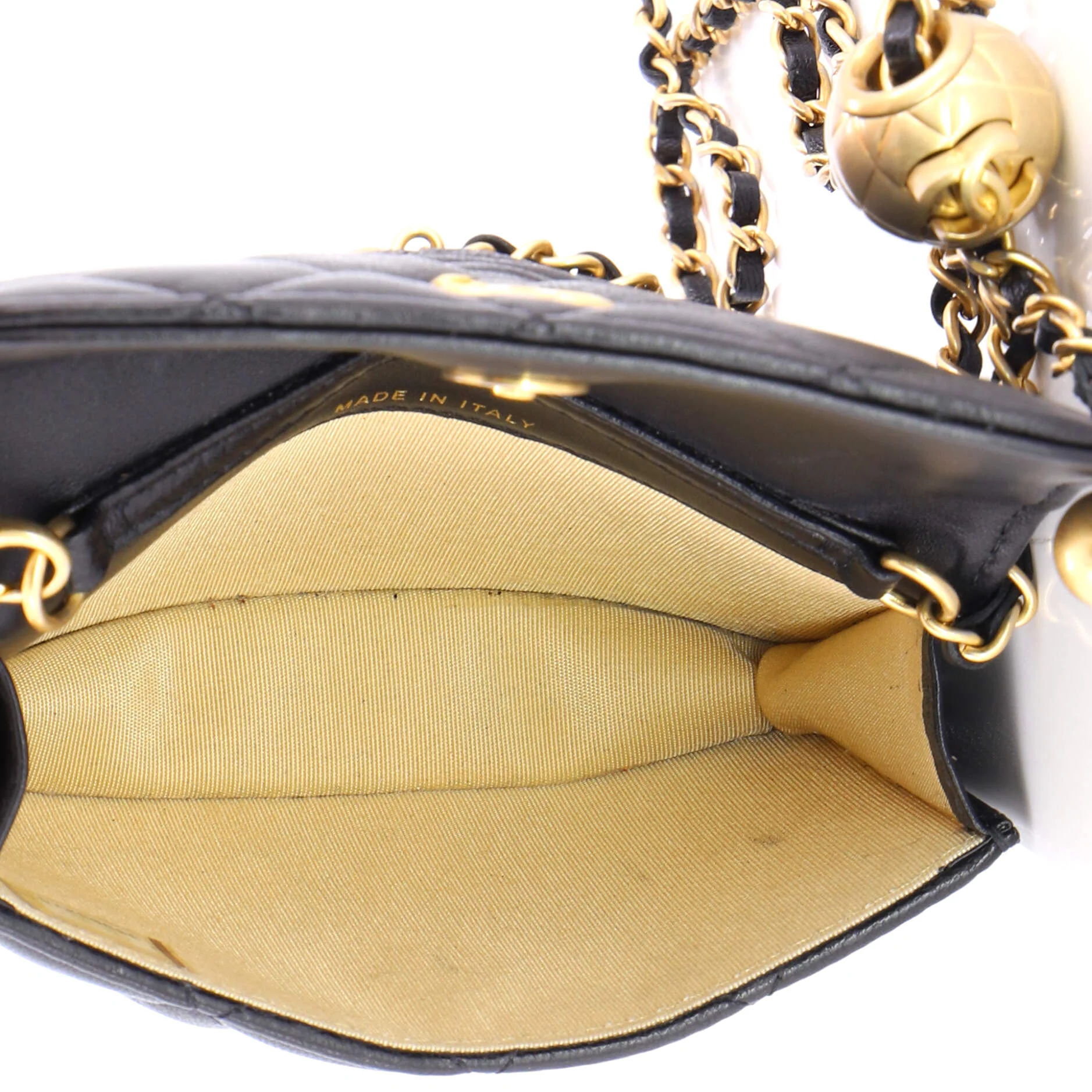 Pearl Crush Flap Clutch with Chain Quilted Lambskin Mini - Image 6
