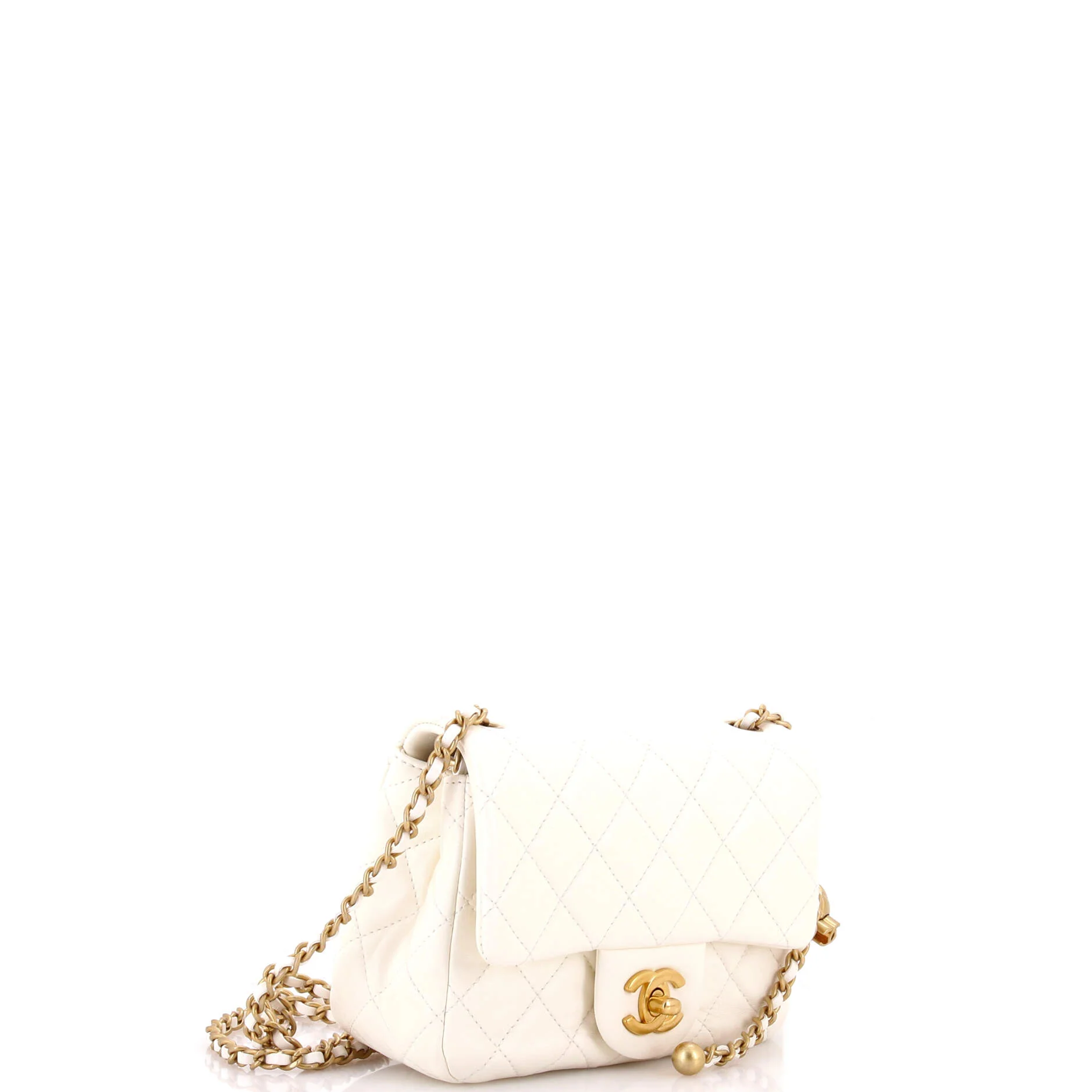 Pearl Crush Square Flap Bag Quilted Lambskin Mini - Image 2