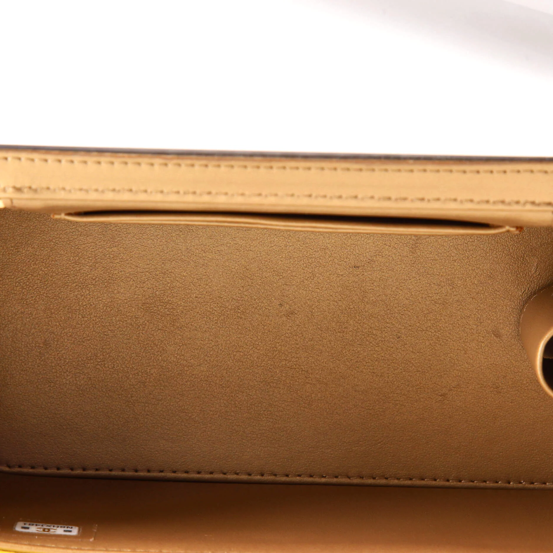Pearl Crush Vanity Case with Chain Quilted Lambskin Small - Image 5