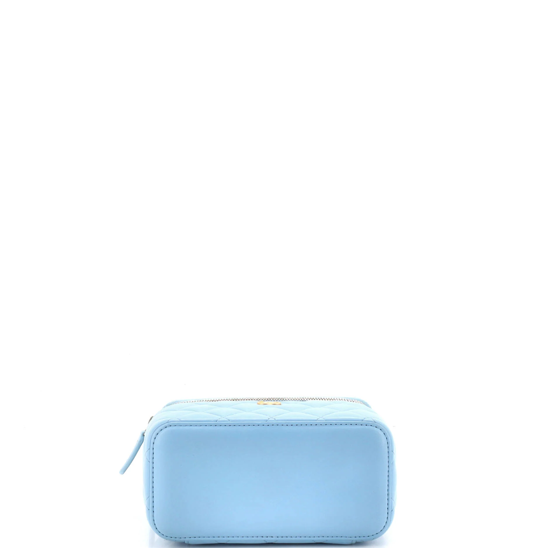 Pearl Crush Vanity Case with Chain Quilted Lambskin Small - Image 5
