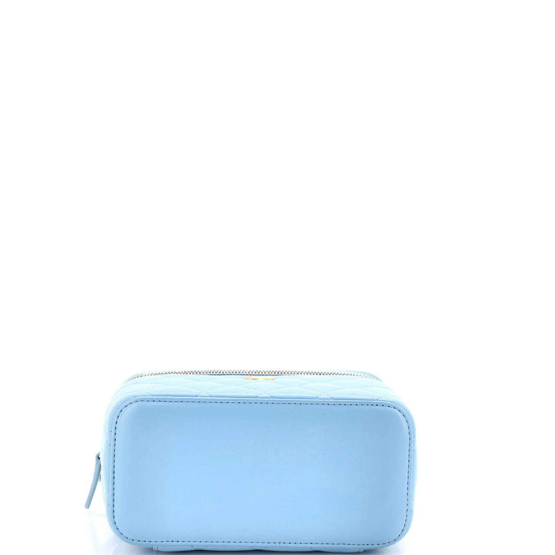 Pearl Crush Vanity Case with Chain Quilted Lambskin Small - Image 5