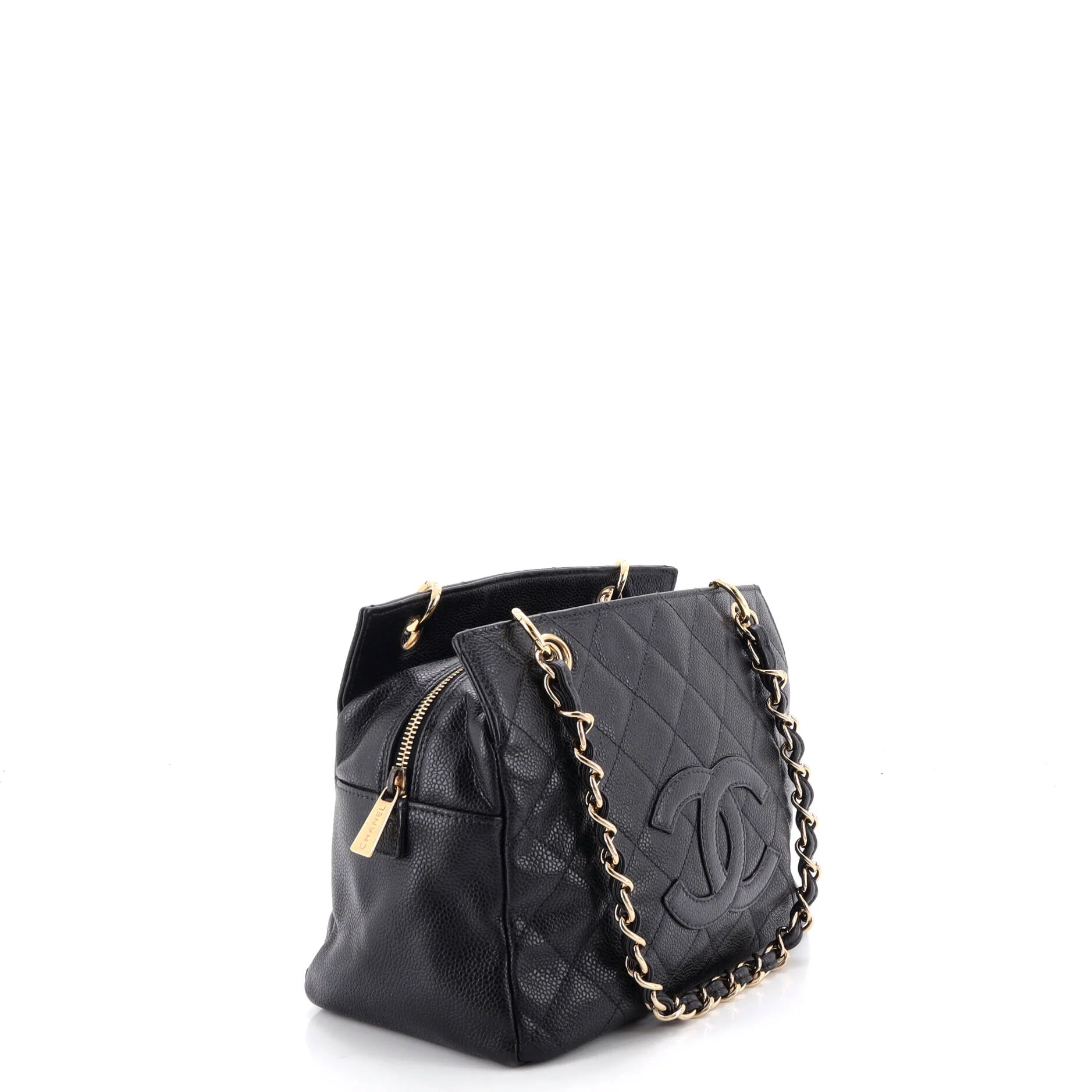 Petite Timeless Tote Quilted Caviar - Image 3