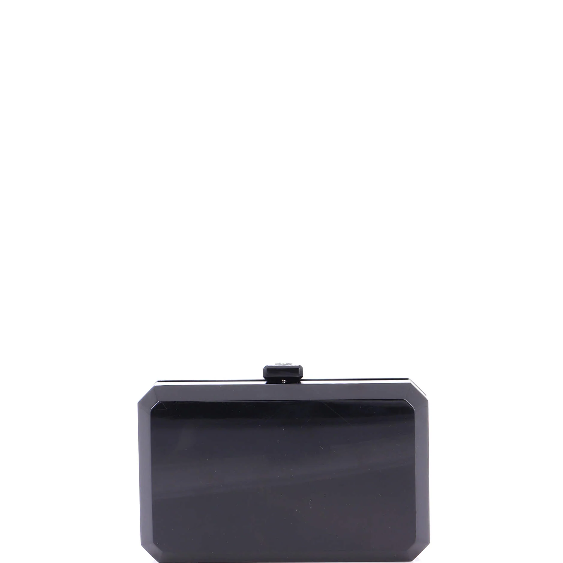 Rectangular CC Minaudiere Clutch Plexiglass