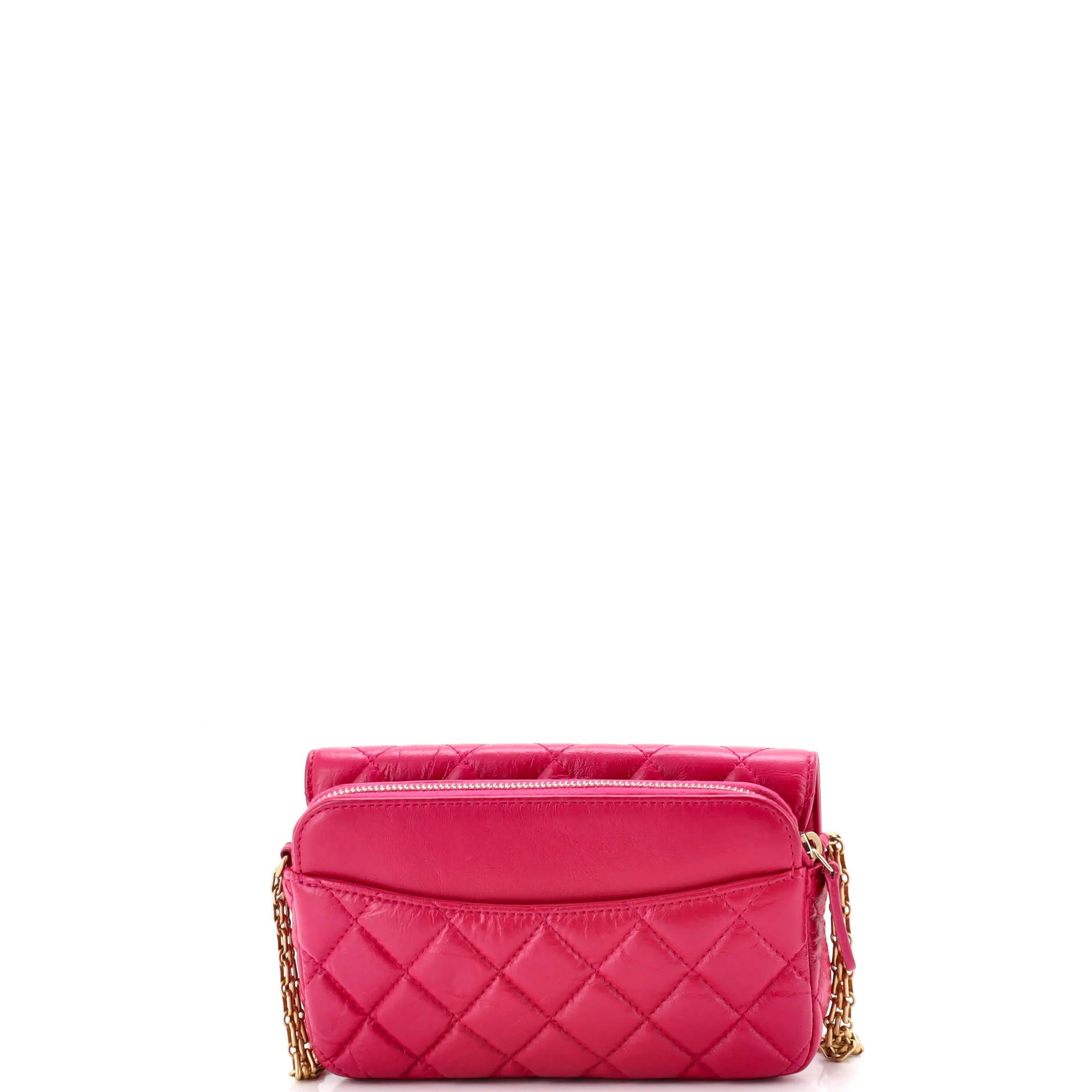 Reissue 2.55 Flap Phone Holder with Chain Quilted Aged Calfskin - Image 3