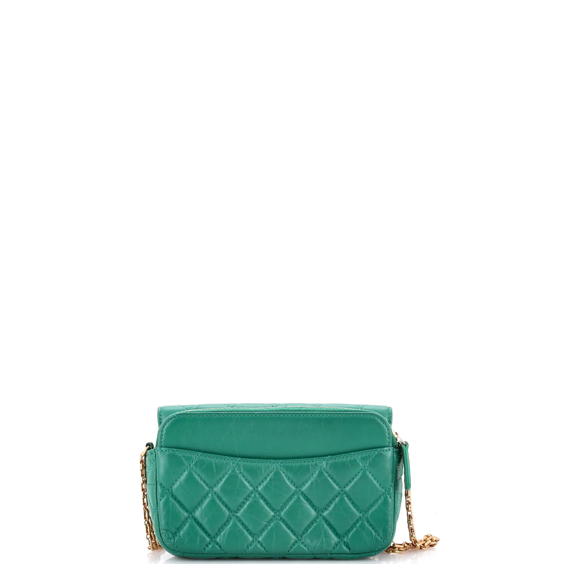 Reissue 2.55 Flap Phone Holder with Chain Quilted Aged Calfskin - Image 3