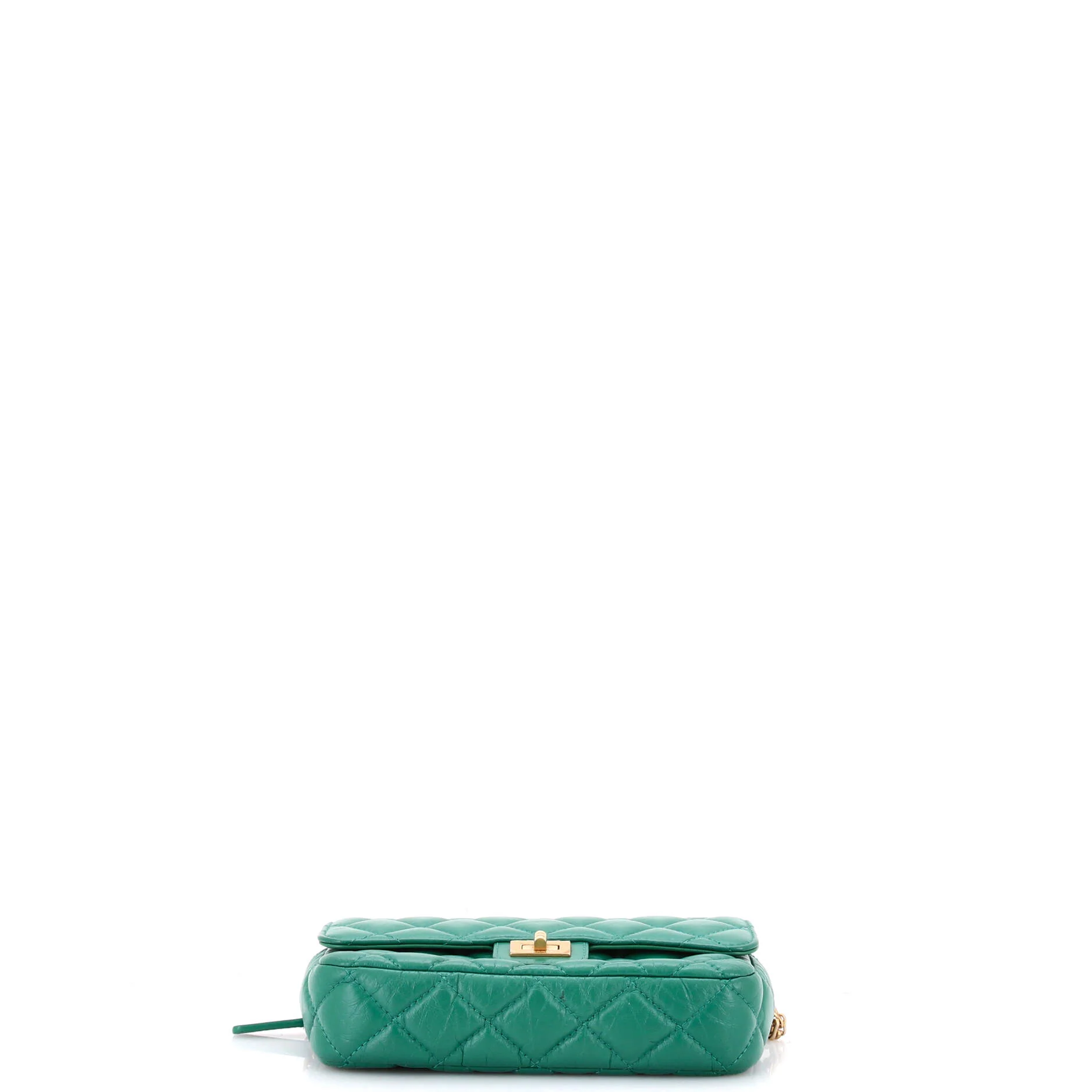 Reissue 2.55 Flap Phone Holder with Chain Quilted Aged Calfskin - Image 4