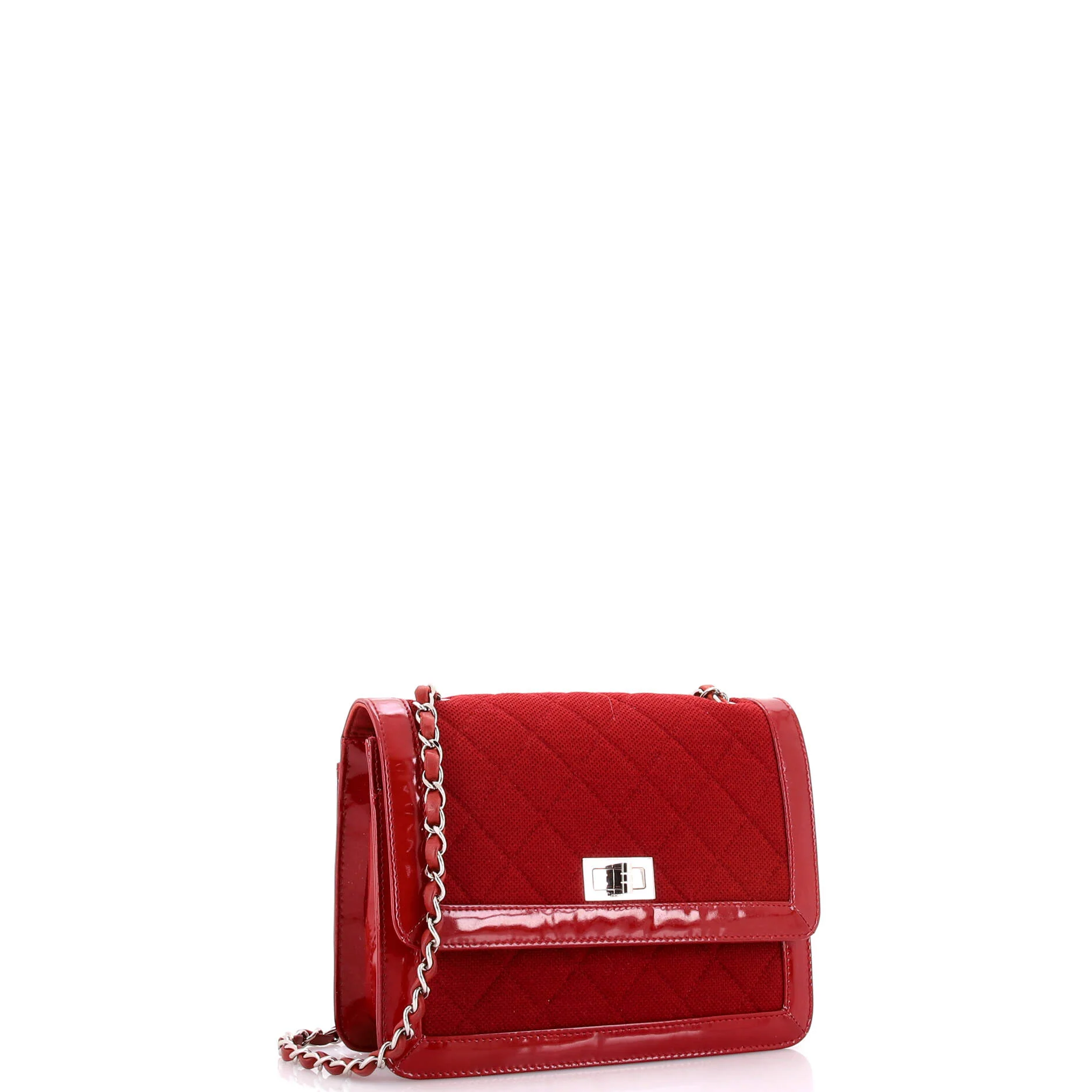 Reissue Flap Bag Quilted Jersey with Patent Mini - Image 2