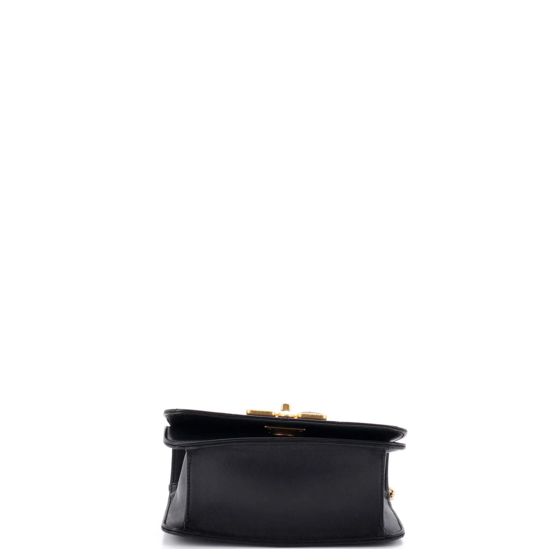 Resin and Pearl CC Full Flap Bag Quilted Calfskin Small - Image 4