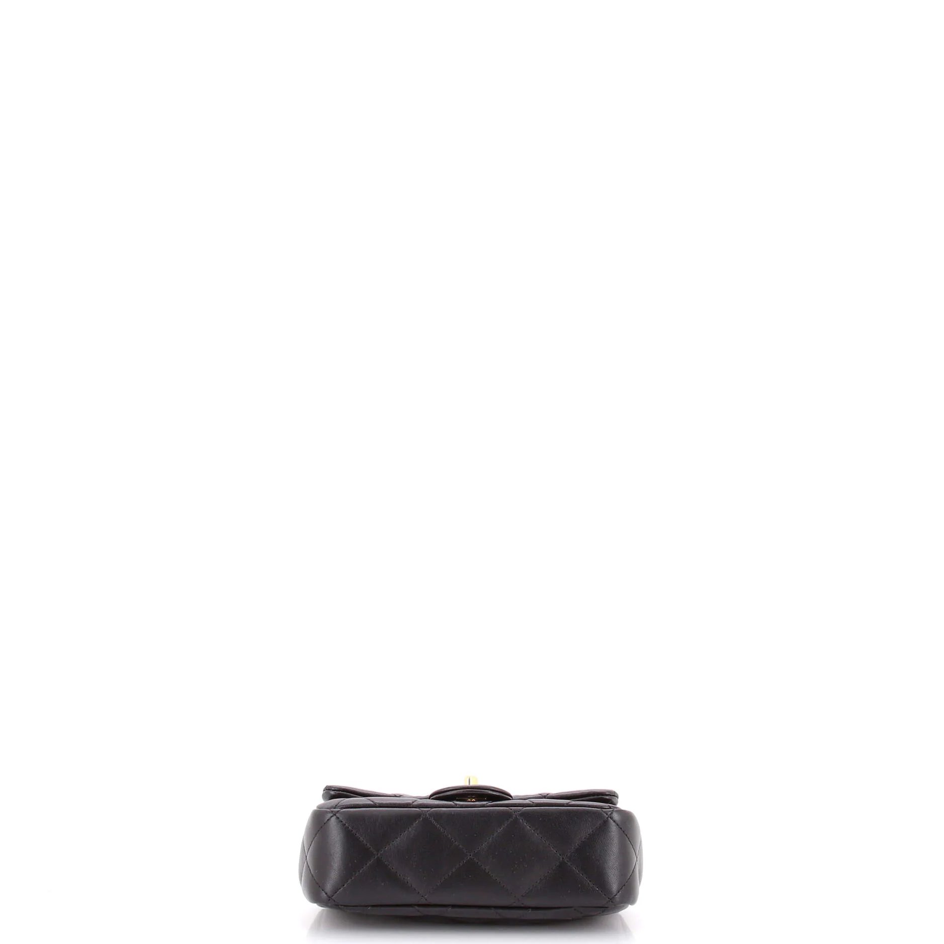 Resin Chain Top Handle Flap Bag Quilted Lambskin Small - Image 4