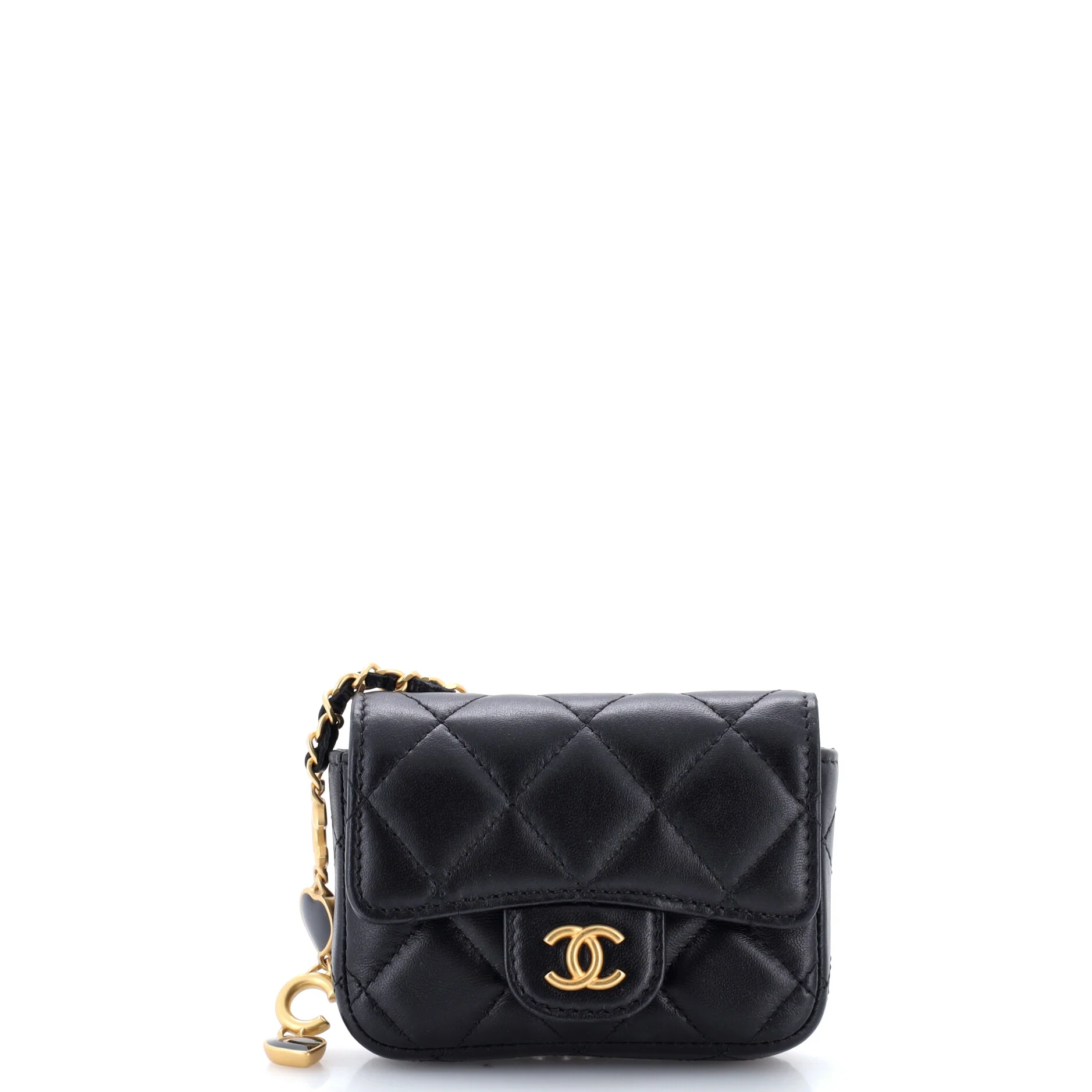 Coco de Toi Heart Belt Bag Quilted Lambskin Mini
