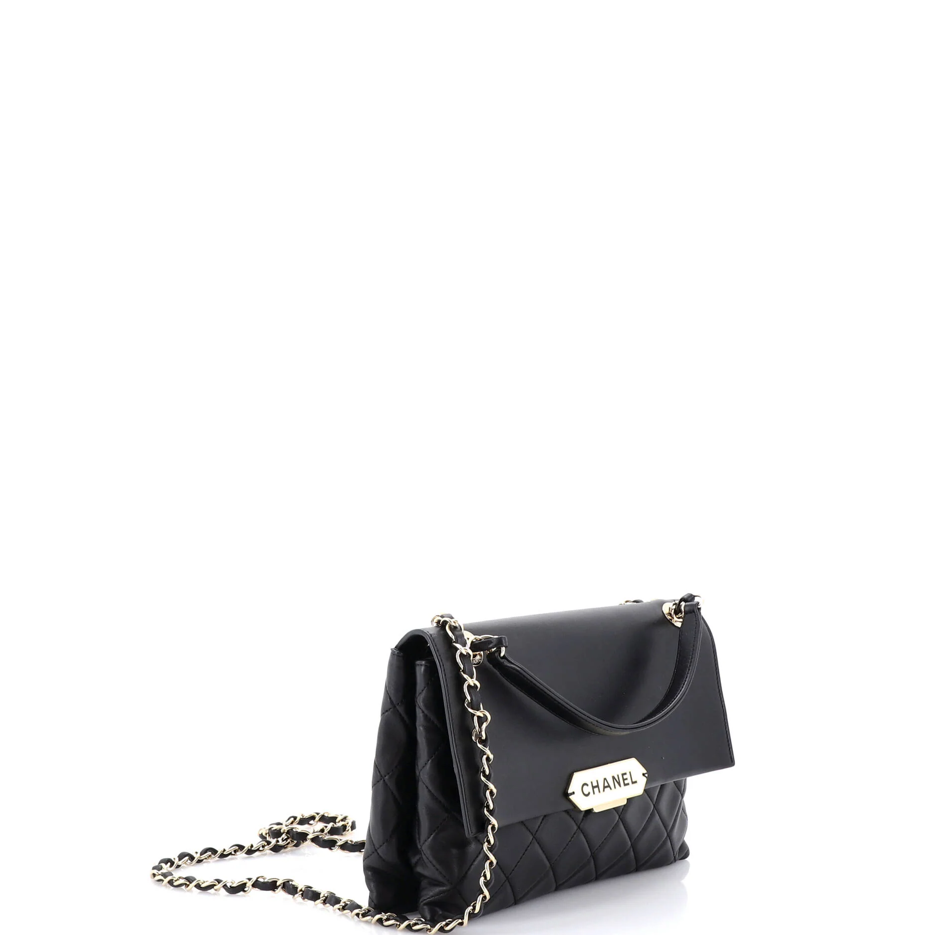Retro Label Flap Bag Quilted Lambskin Large - Image 2