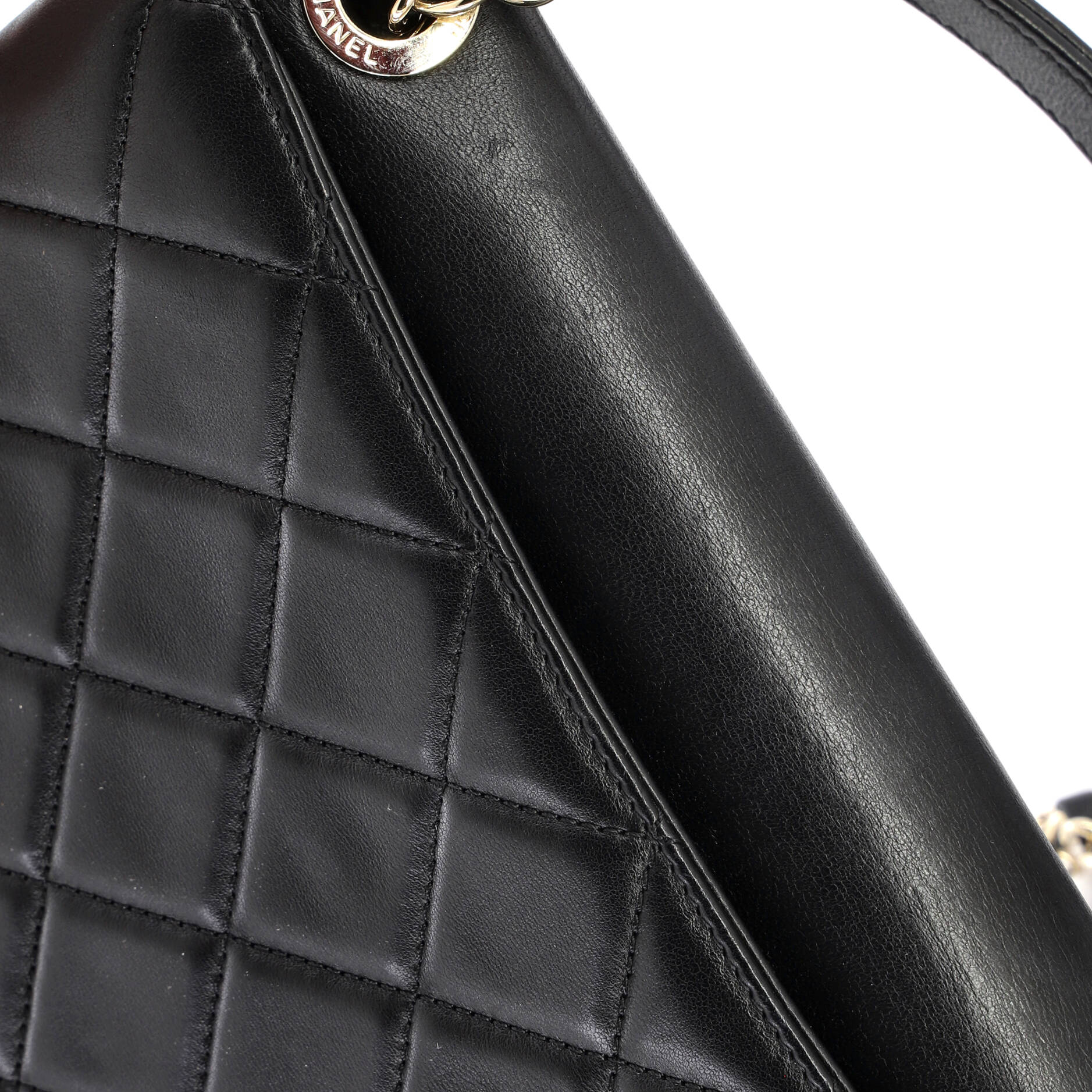 Retro Label Flap Bag Quilted Lambskin Large - Image 7