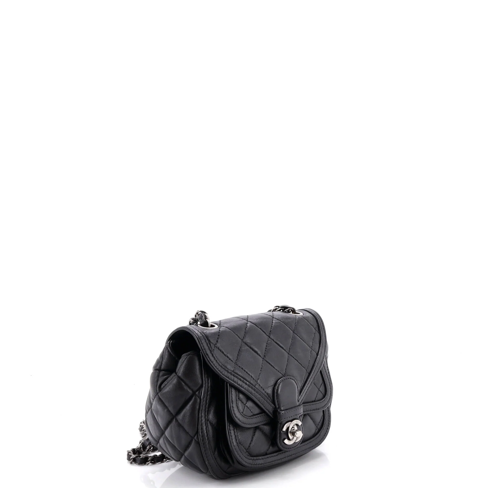Saddle Bag Quilted Calfskin Small - Image 2