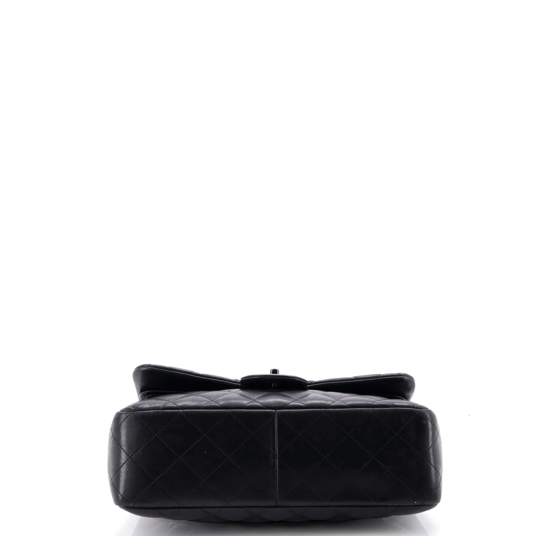 So Black Classic Double Flap Bag Quilted Lambskin Jumbo - Image 4