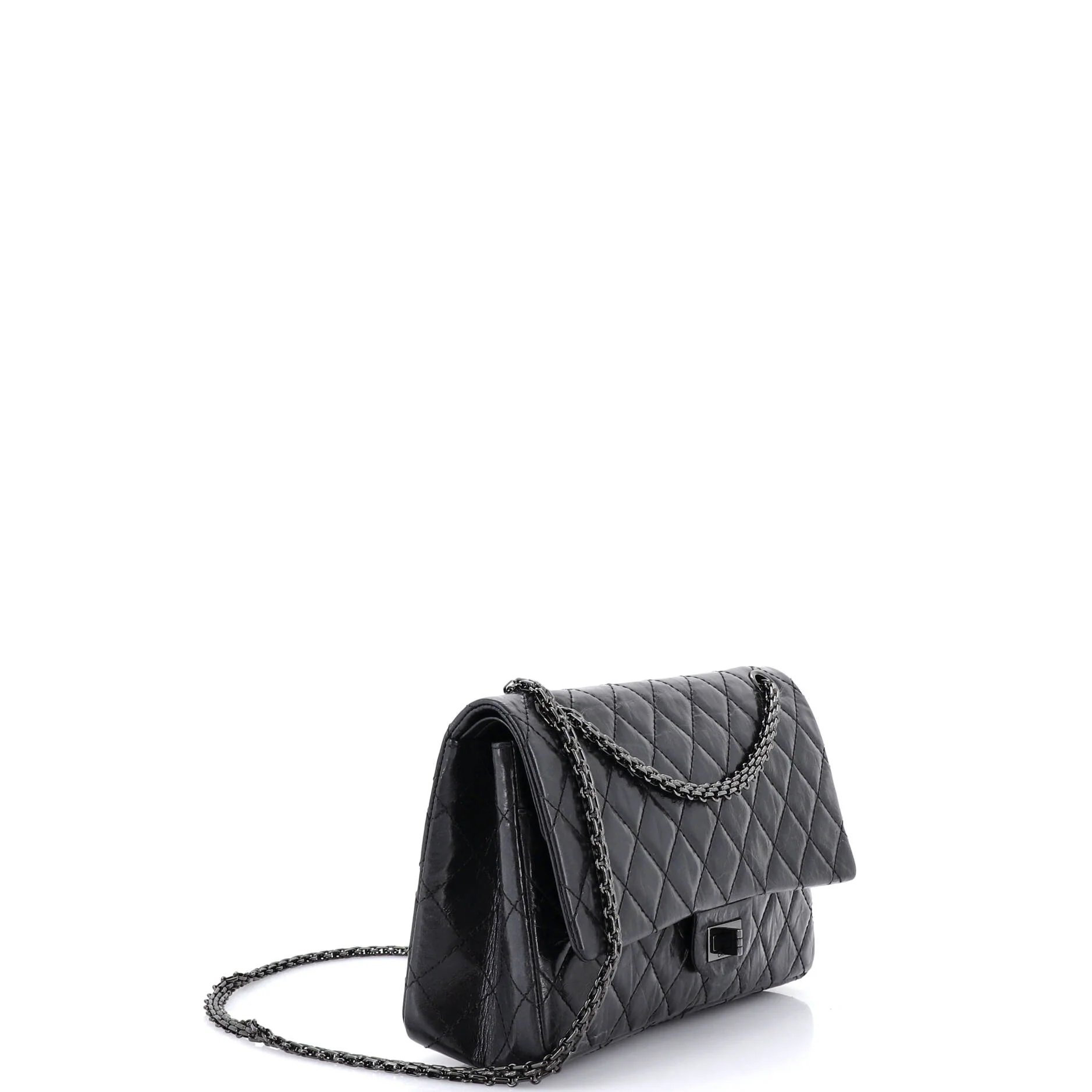 So Black Reissue 2.55 Flap Bag Quilted Aged Calfskin 226 - Image 2