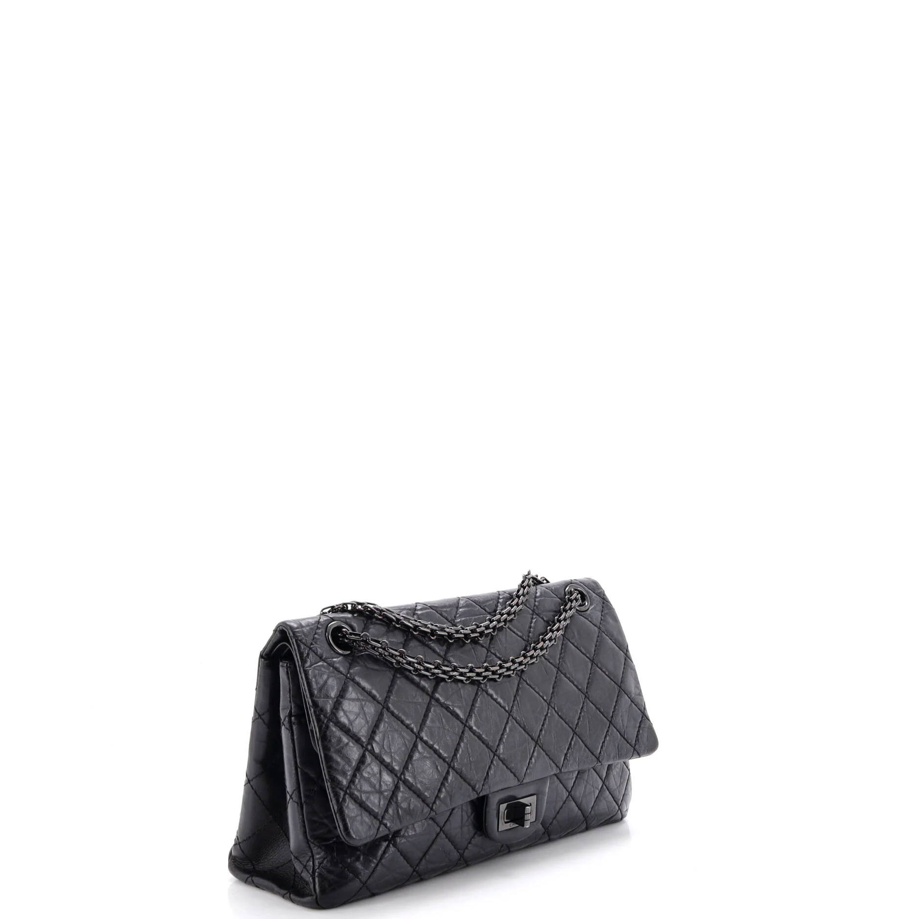 So Black Reissue 2.55 Flap Bag Quilted Aged Calfskin 226 - Image 2