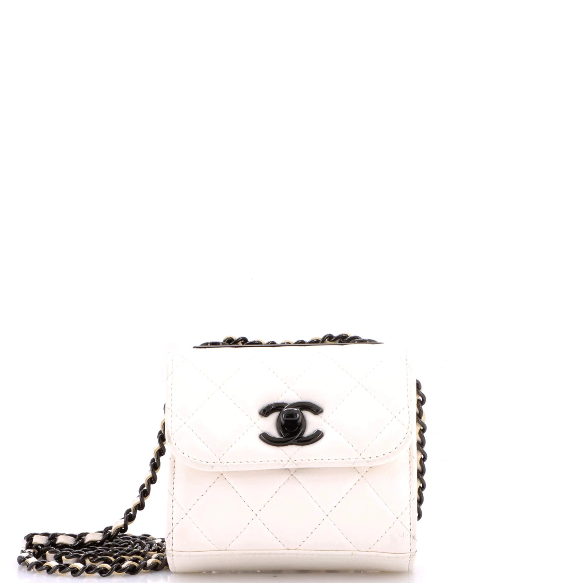 So Black Trendy CC Clutch with Chain Quilted Lambskin Small - Image 2