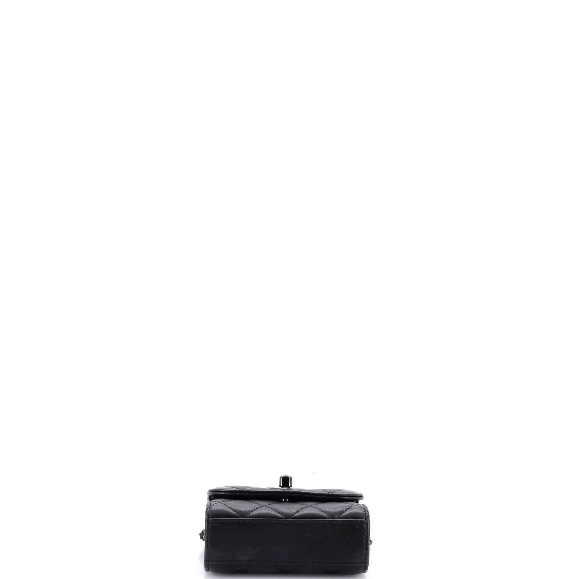So Black Trendy CC Clutch with Chain Quilted Lambskin Small - Image 4