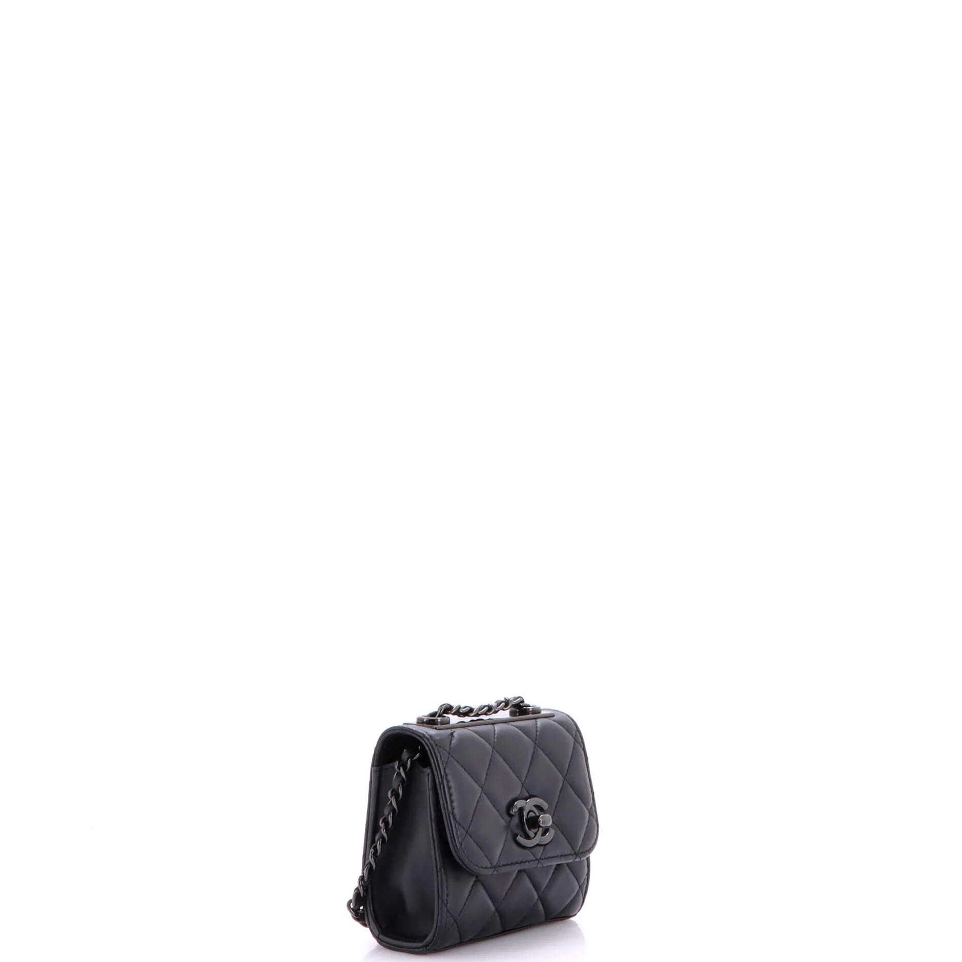 So Black Trendy CC Clutch with Chain Quilted Lambskin Small - Image 2