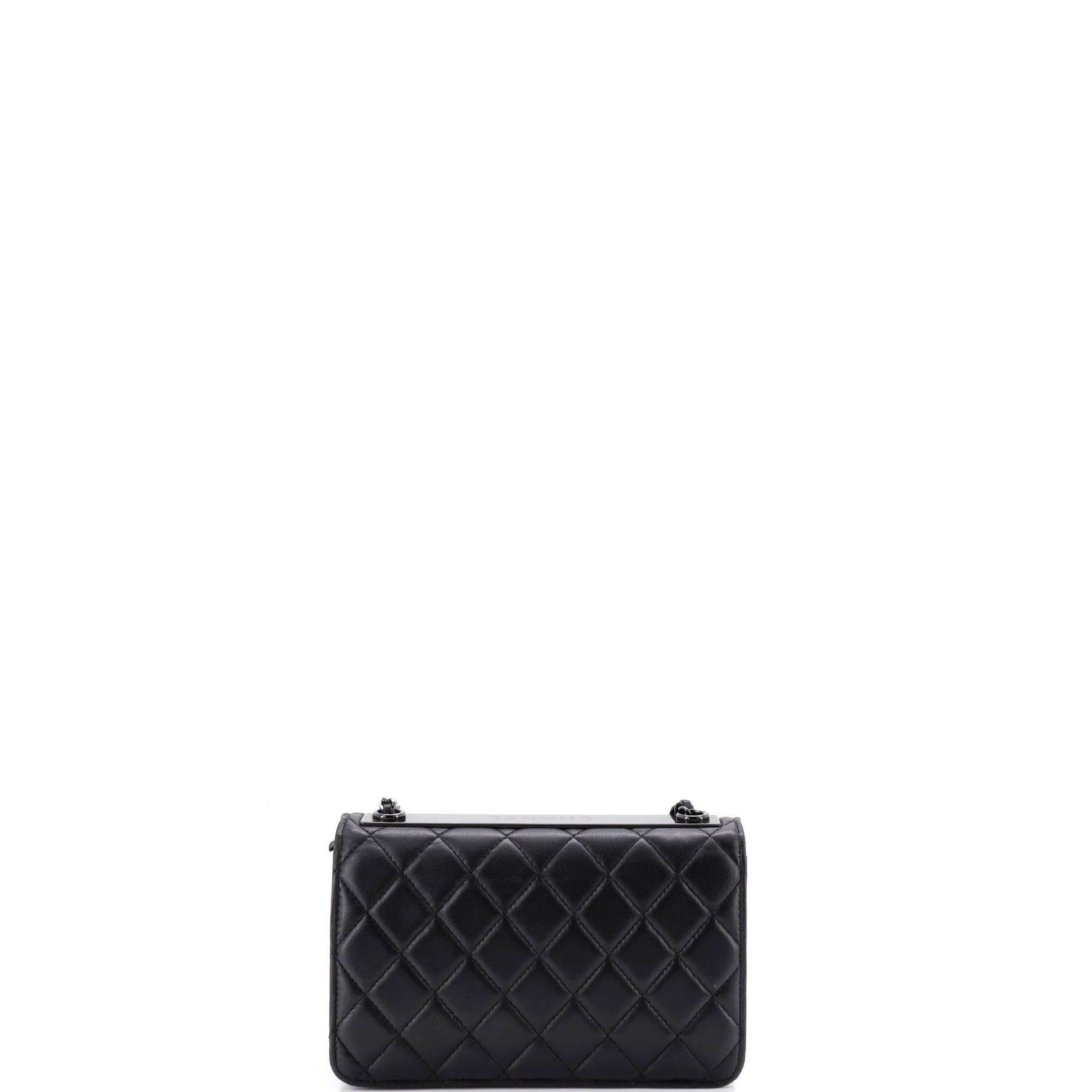So Black Trendy CC Wallet on Chain Quilted Lambskin - Image 3