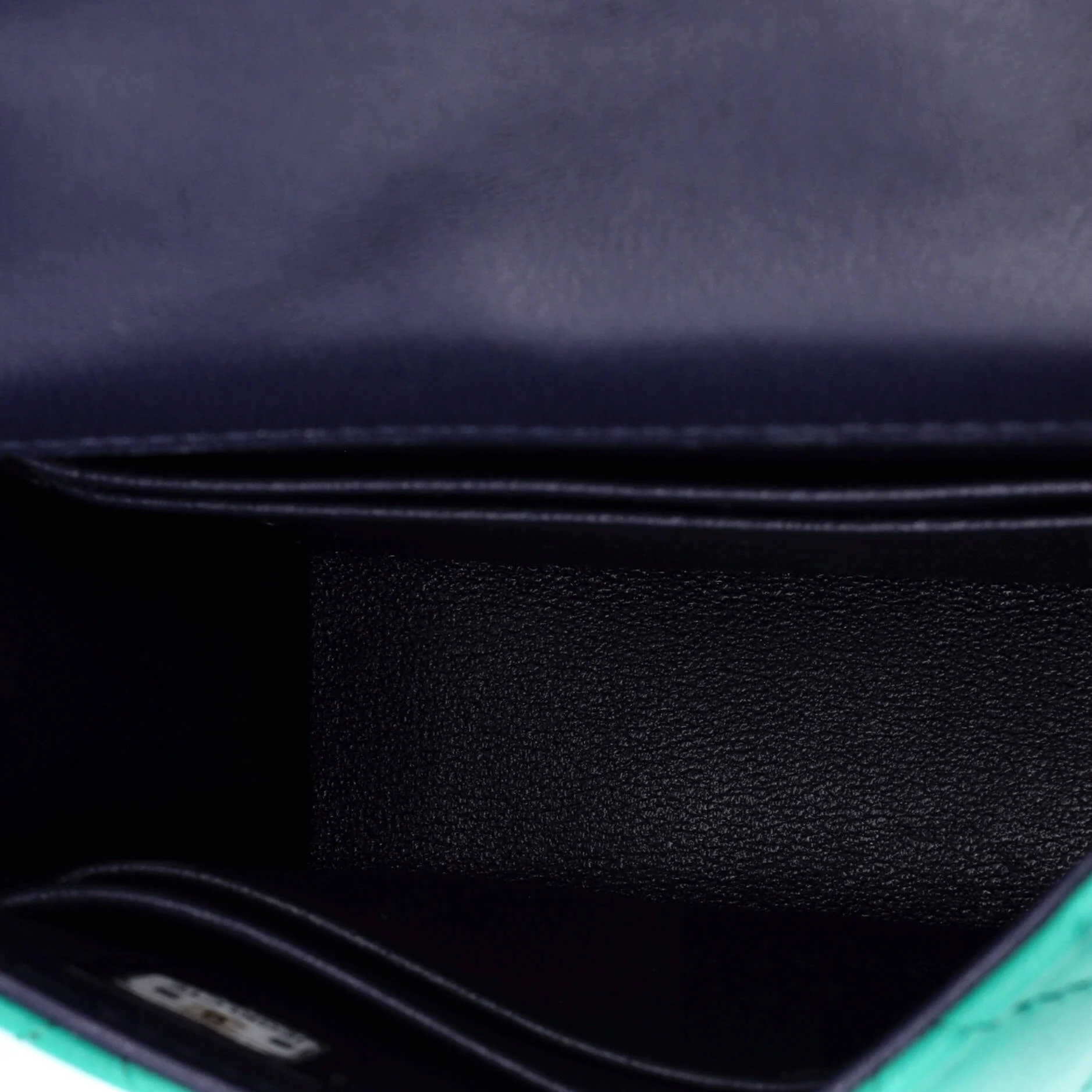 Square Classic Flap Top Handle Clutch with Chain Quilted Lambskin - Image 5