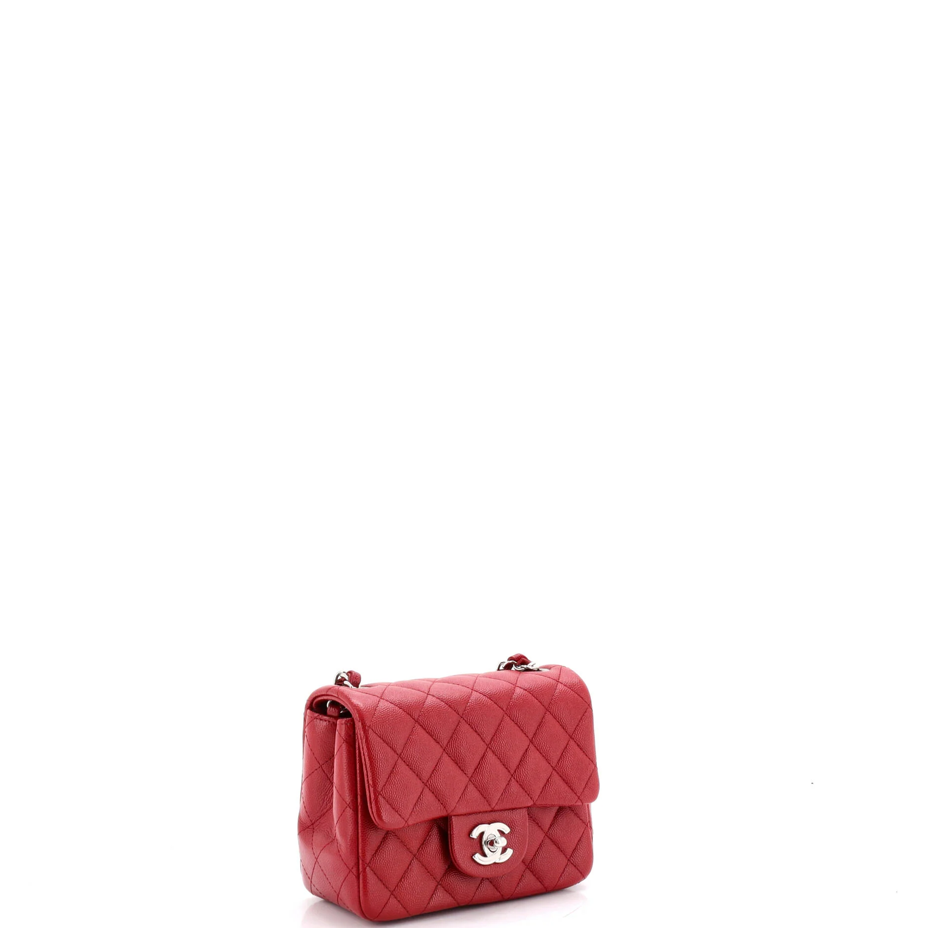 Square Classic Single Flap Bag Quilted Caviar Mini - Image 3
