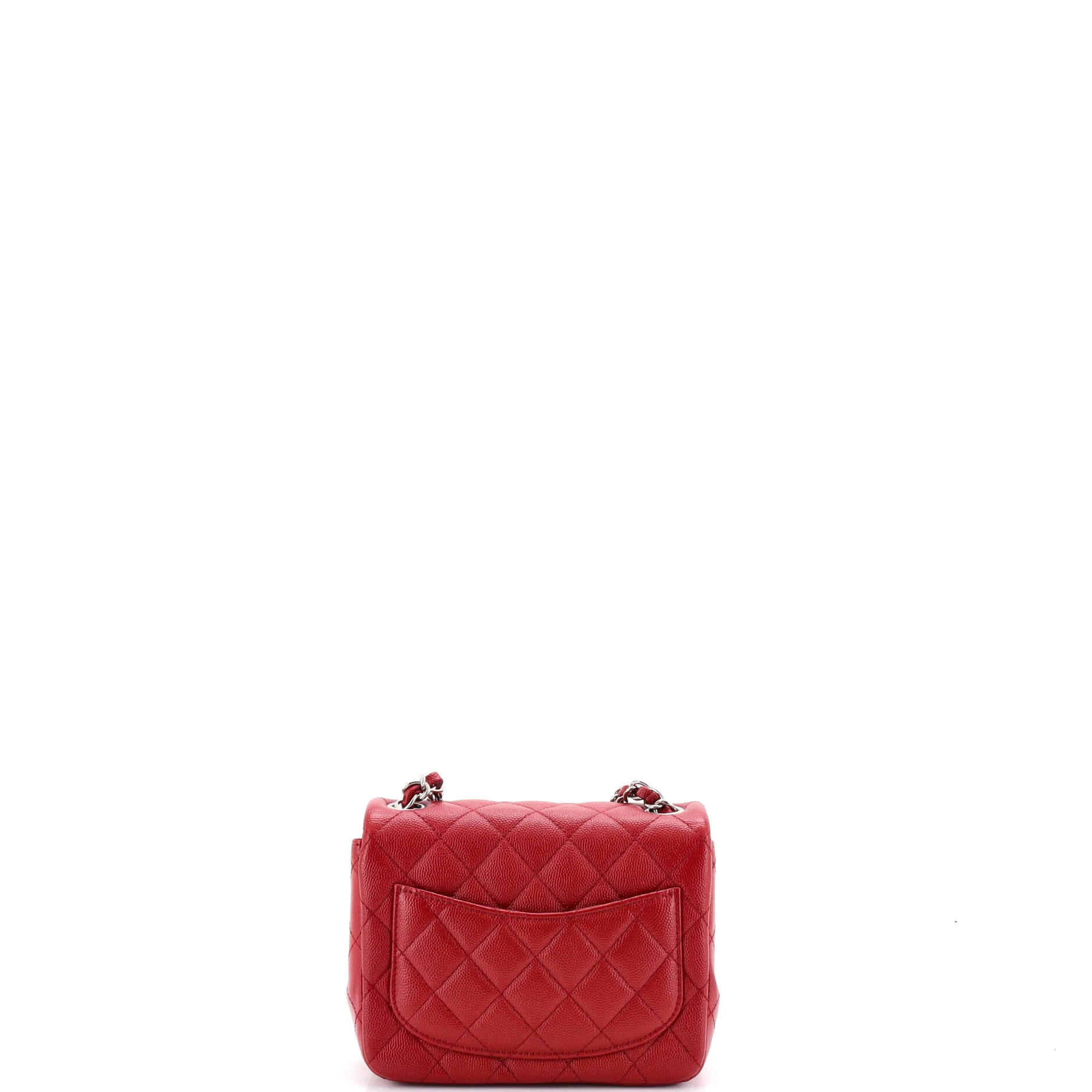 Square Classic Single Flap Bag Quilted Caviar Mini - Image 4