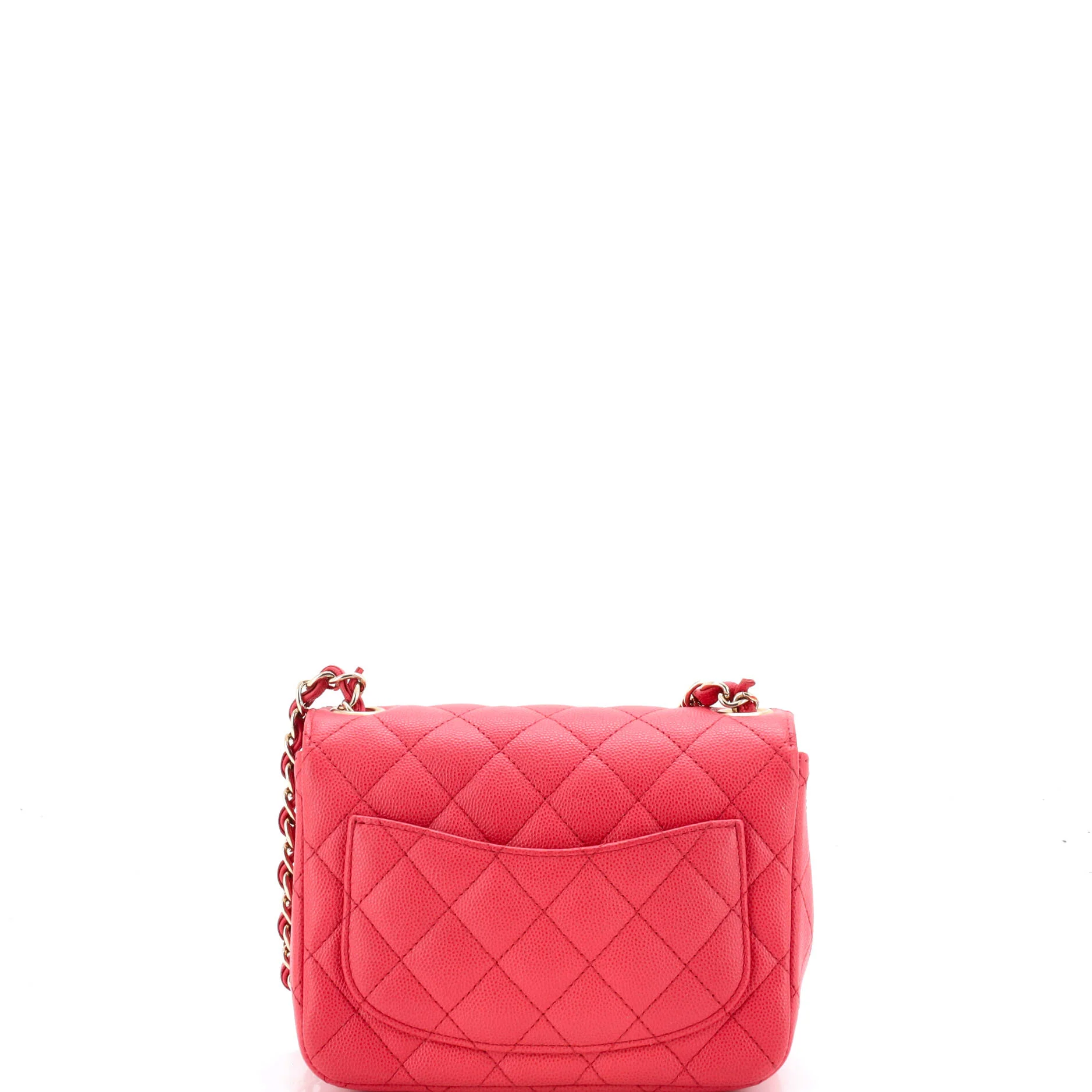 Square Classic Single Flap Bag Quilted Caviar Mini - Image 4