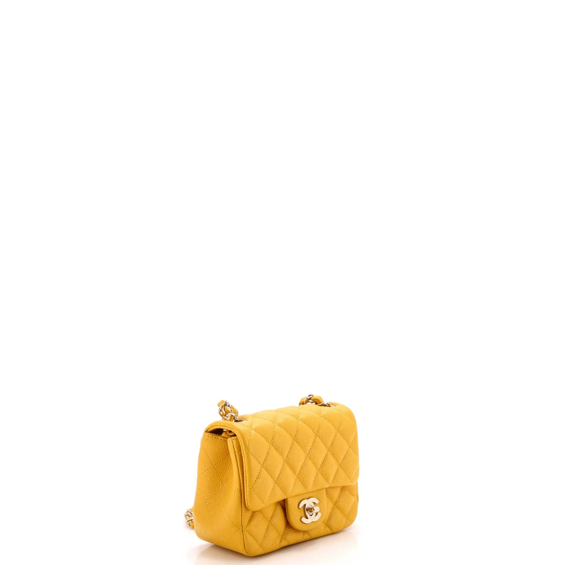 Square Classic Single Flap Bag Quilted Caviar Mini - Image 2