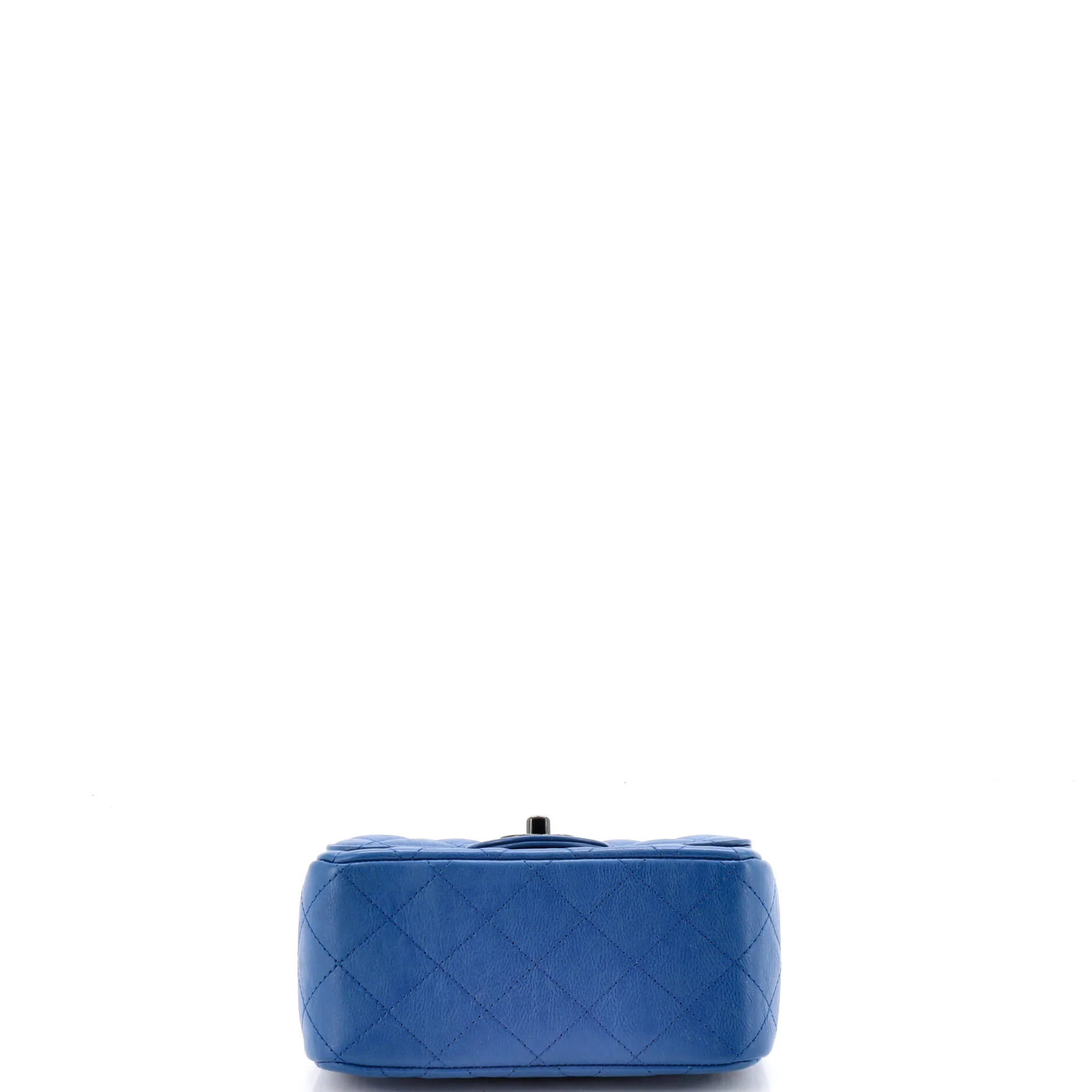 Square Classic Single Flap Bag Quilted Crumpled Calfskin Mini - Image 5