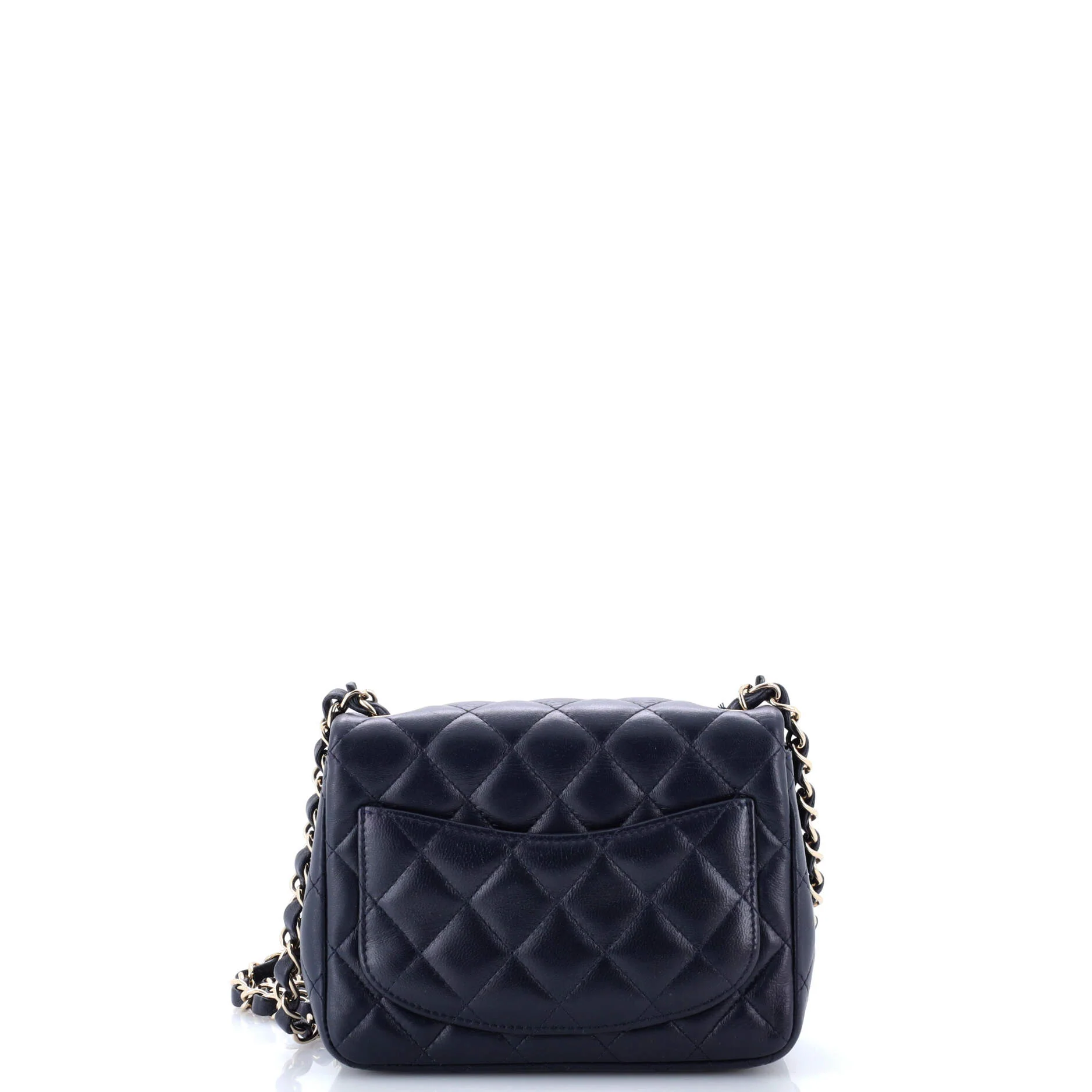 Square Classic Single Flap Bag Quilted Lambskin Mini - Image 3