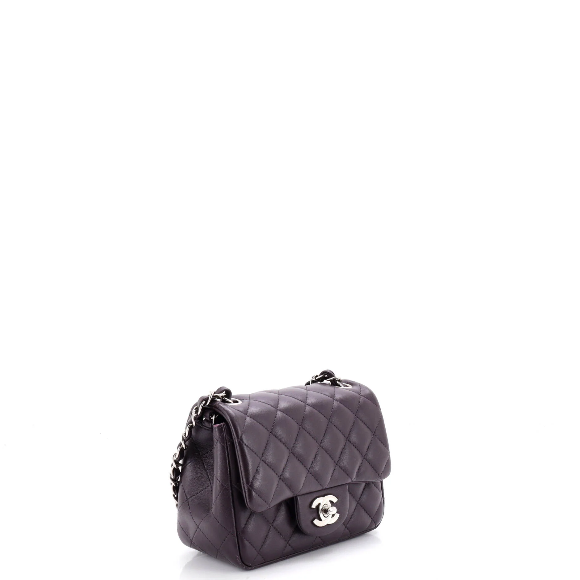 Square Classic Single Flap Bag Quilted Lambskin Mini - Image 3
